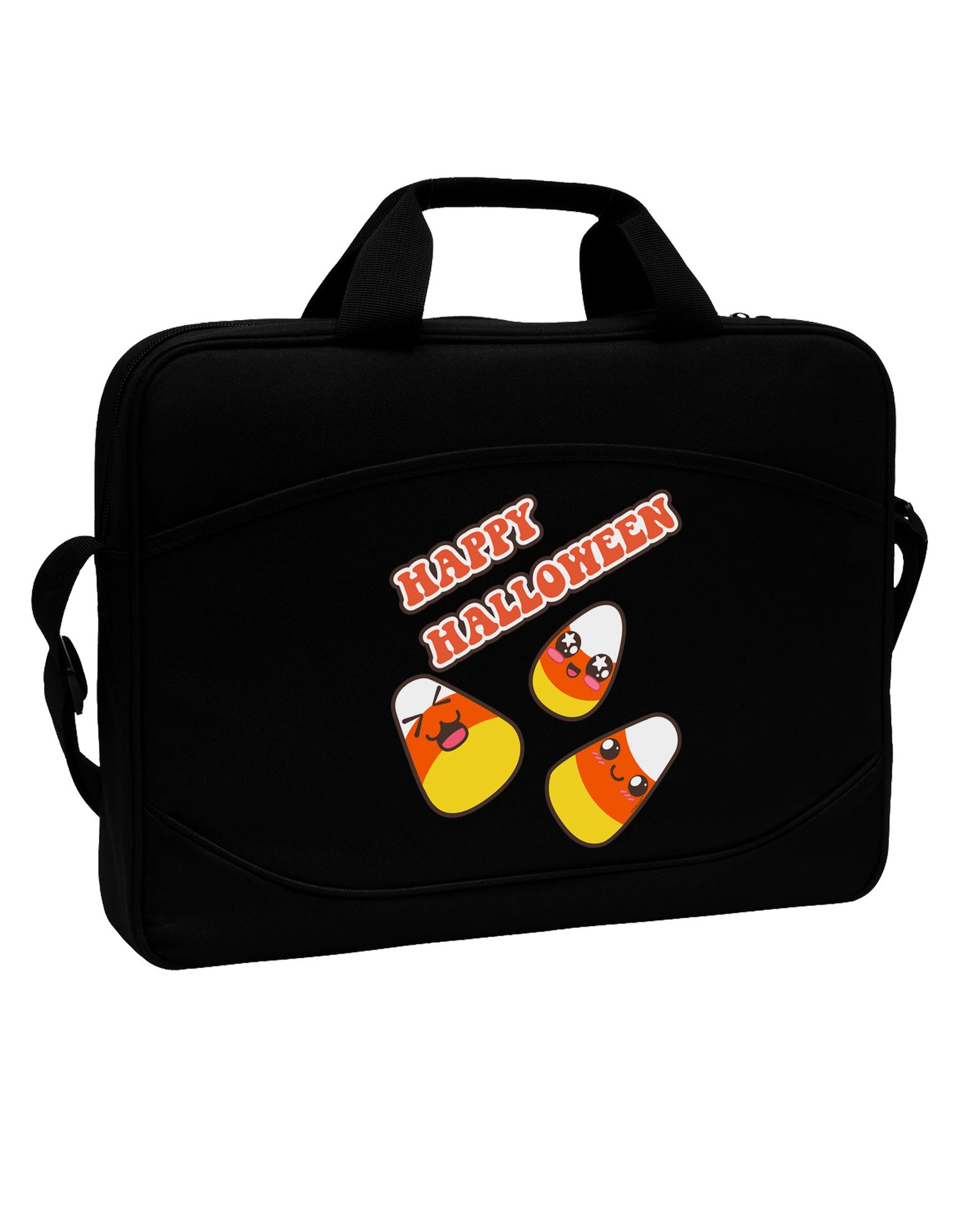 Happy Halloween Cute Candy Corn 15" Dark Laptop / Tablet Case Bag-Laptop / Tablet Case Bag-TooLoud-Black-Davson Sales