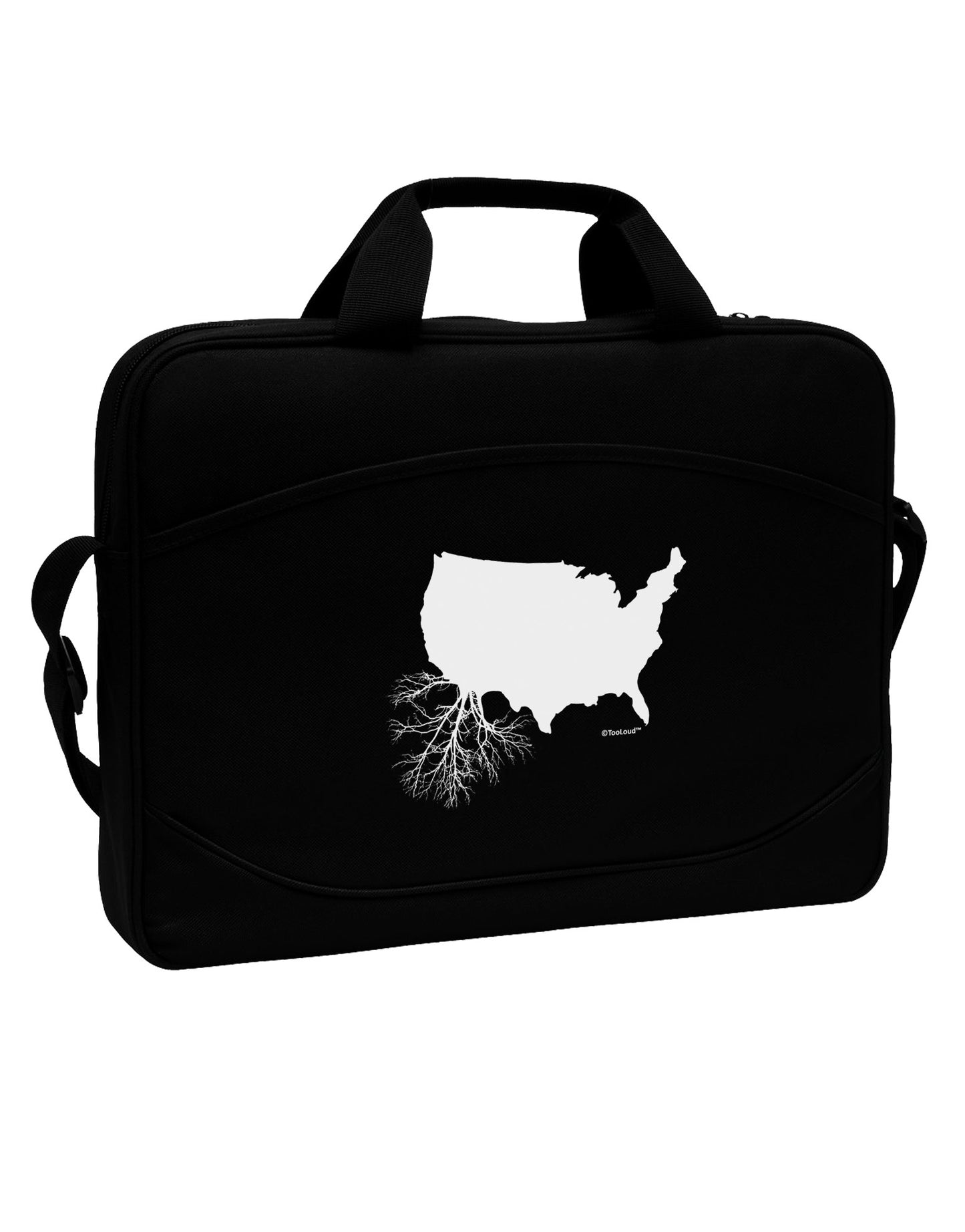 American Roots Design 15" Dark Laptop / Tablet Case Bag by TooLoud-Laptop / Tablet Case Bag-TooLoud-Black-Davson Sales
