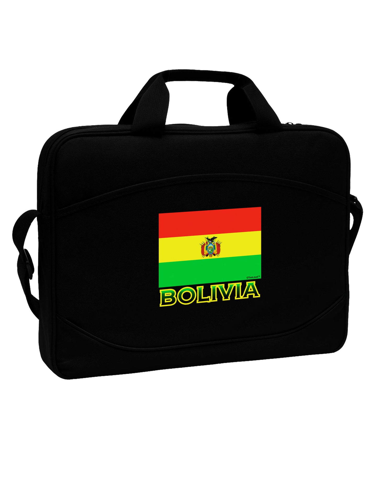 Bolivia Flag 15" Dark Laptop / Tablet Case Bag-Laptop / Tablet Case Bag-TooLoud-Black-White-15 Inches-Davson Sales