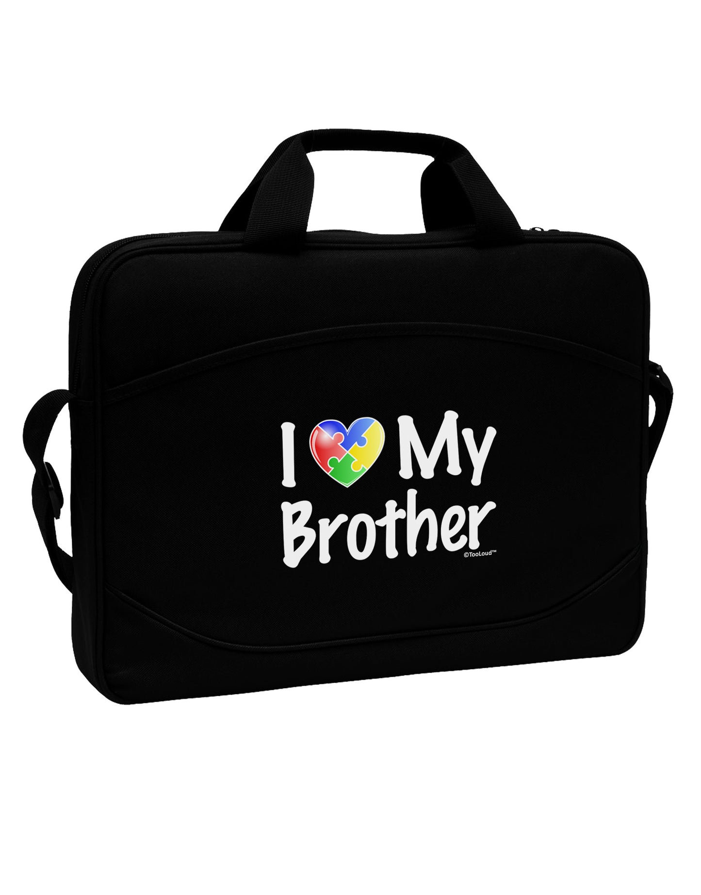 I Heart My Brother - Autism Awareness 15" Dark Laptop / Tablet Case Bag by TooLoud-Laptop / Tablet Case Bag-TooLoud-Black-Davson Sales