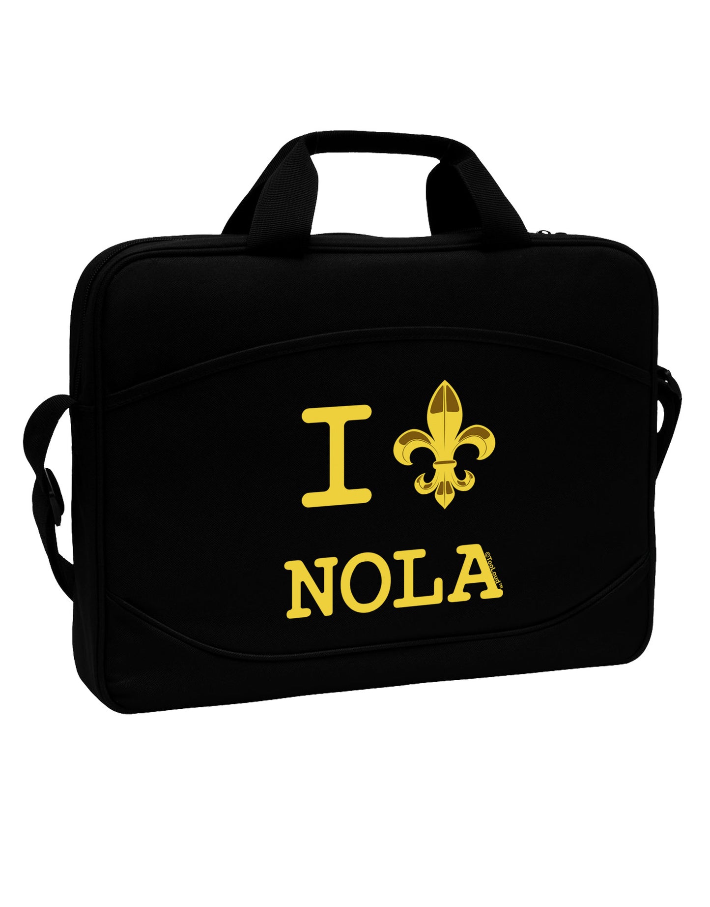 I Love NOLA Fleur de Lis 15" Dark Laptop / Tablet Case Bag-Laptop / Tablet Case Bag-TooLoud-Black-15 Inches-Davson Sales