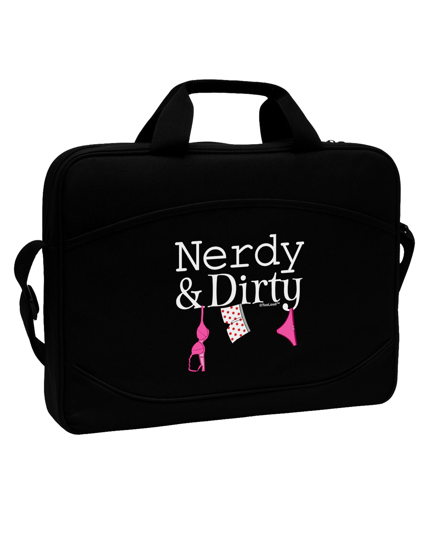 Nerdy and Dirty 15" Dark Laptop / Tablet Case Bag by TooLoud-Laptop / Tablet Case Bag-TooLoud-Black-Davson Sales