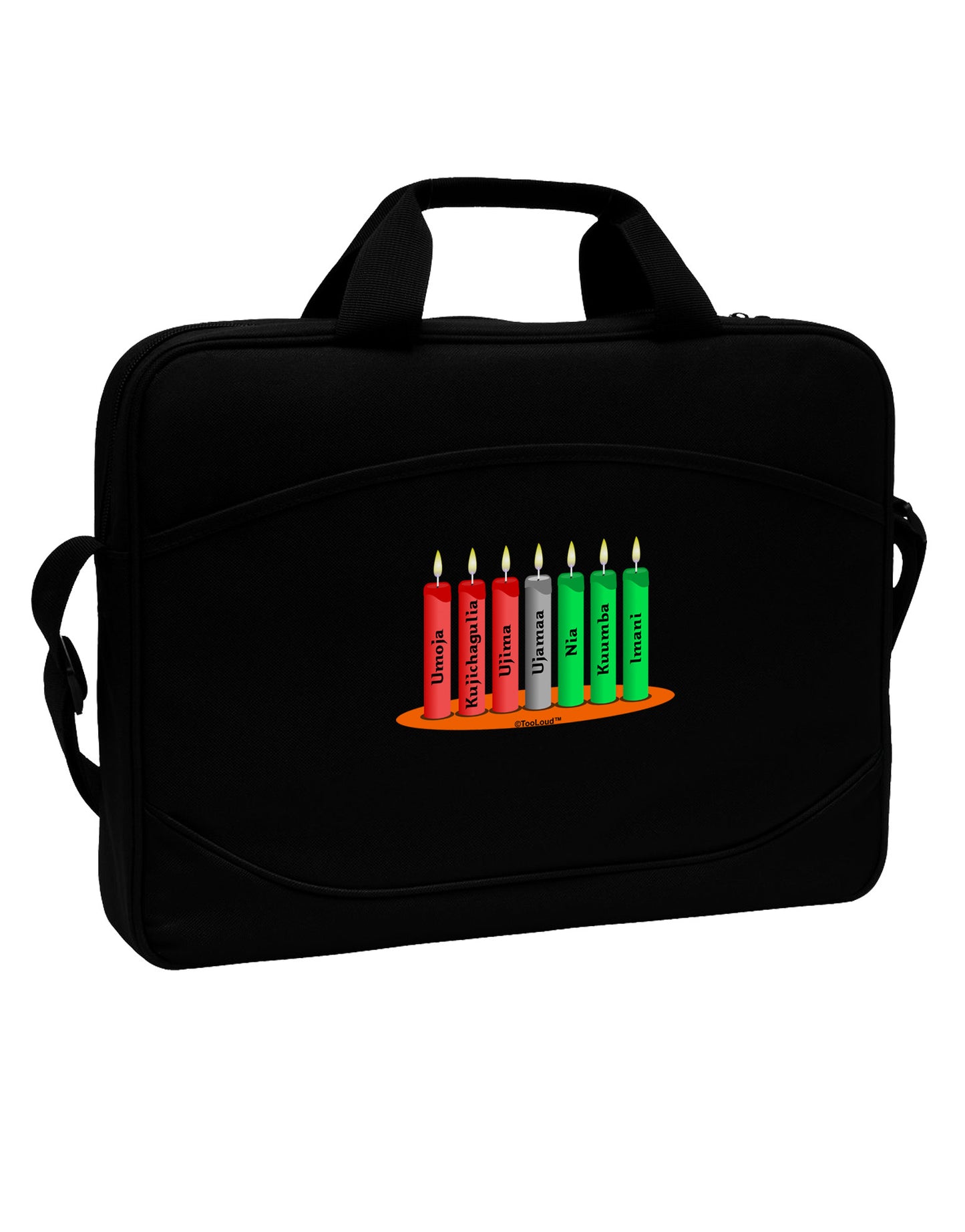 Kwanzaa Candles 7 Principles 15" Dark Laptop / Tablet Case Bag-Laptop / Tablet Case Bag-TooLoud-Black-Davson Sales