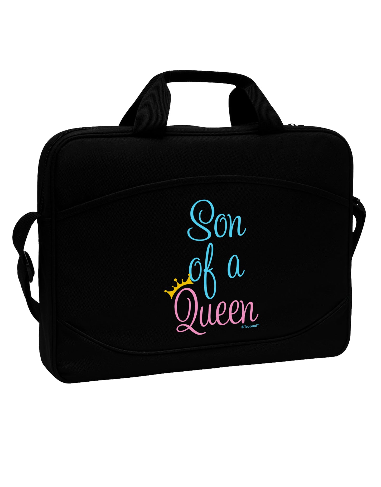 Son of a Queen - Matching Mom and Son Design 15" Dark Laptop / Tablet Case Bag by TooLoud-Laptop / Tablet Case Bag-TooLoud-Black-Davson Sales