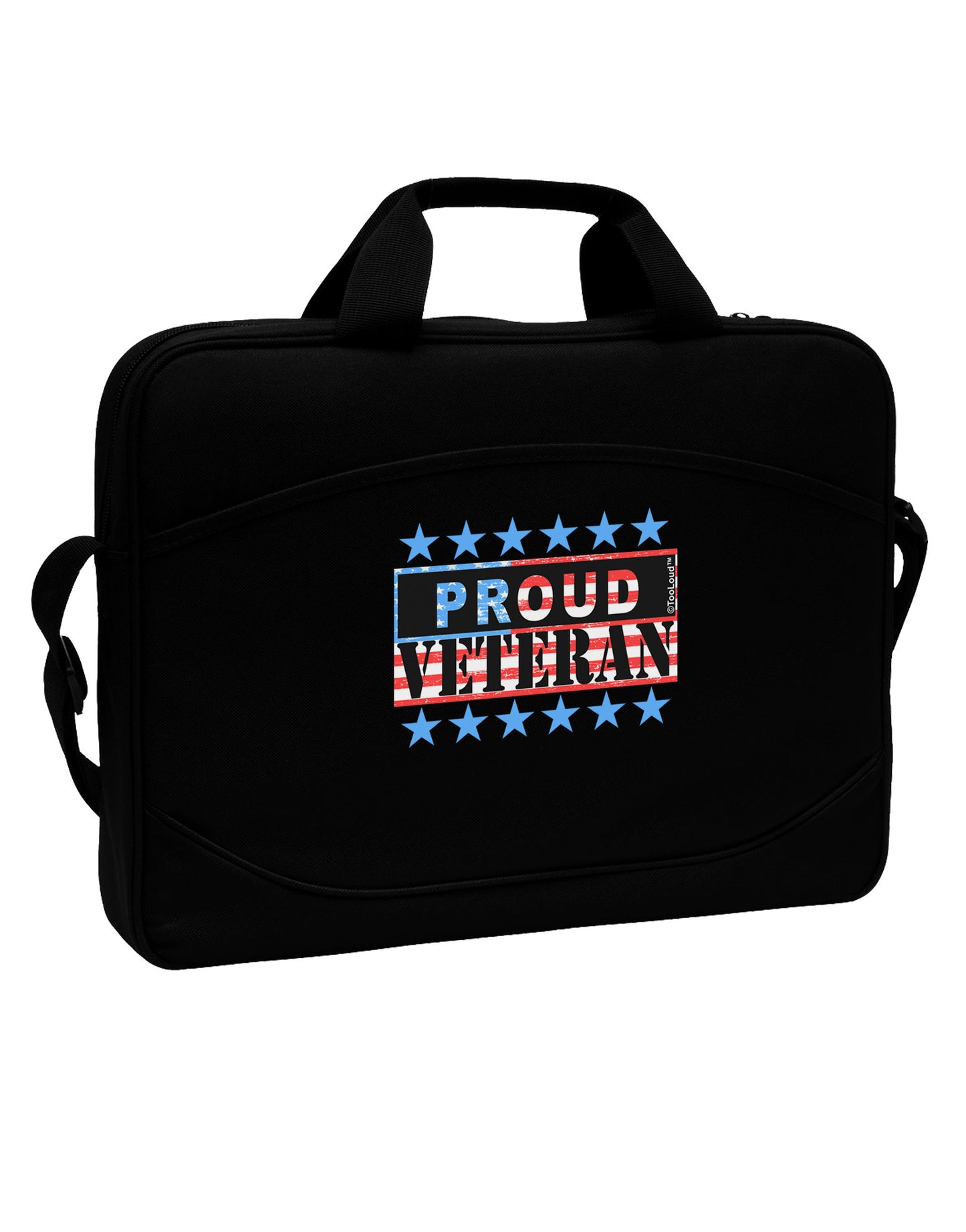 Proud Veteran Flag 15" Dark Laptop / Tablet Case Bag-Laptop / Tablet Case Bag-TooLoud-Black-Davson Sales