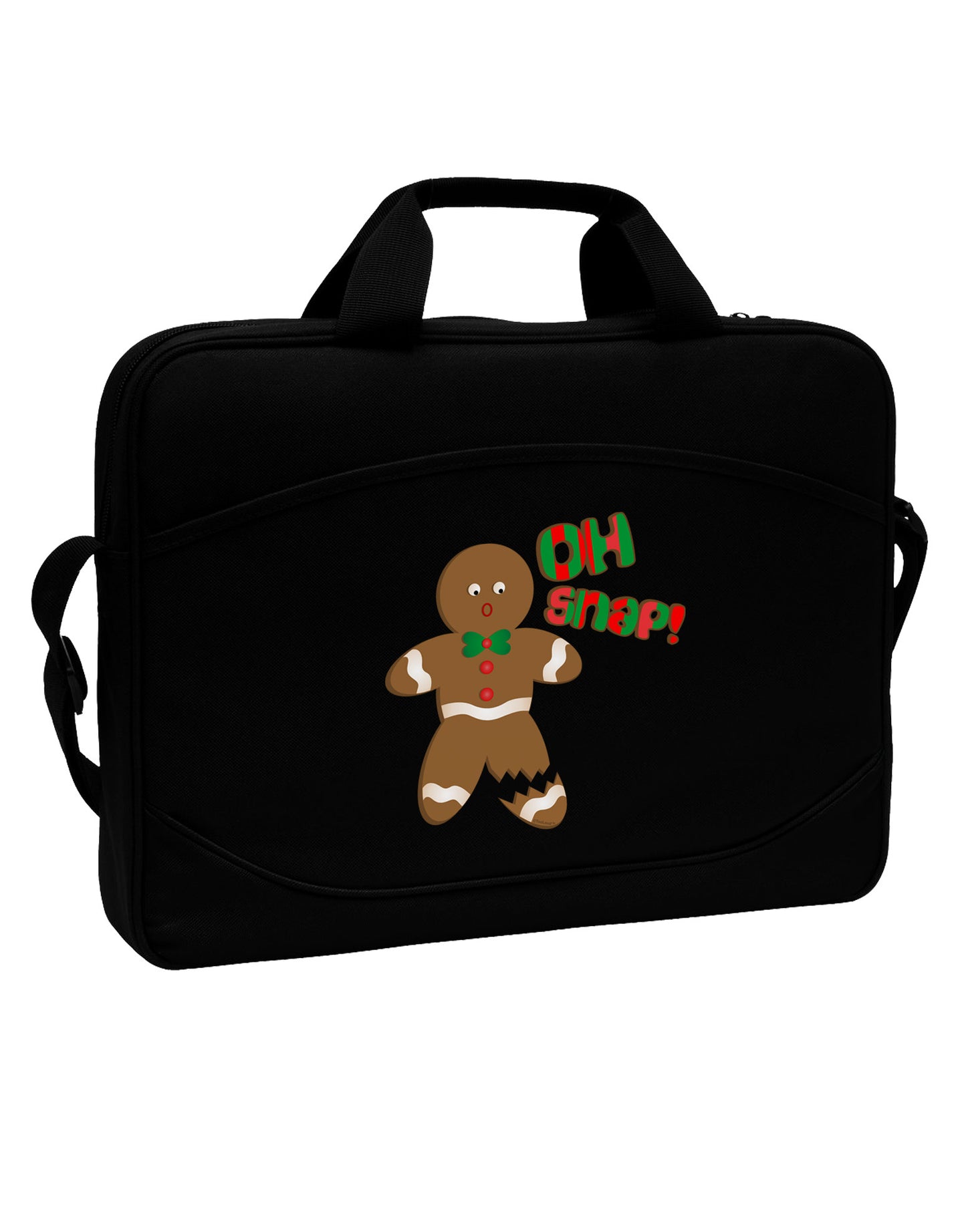 Oh Snap Gingerbread Man Christmas 15" Dark Laptop / Tablet Case Bag-Laptop / Tablet Case Bag-TooLoud-Black-Davson Sales