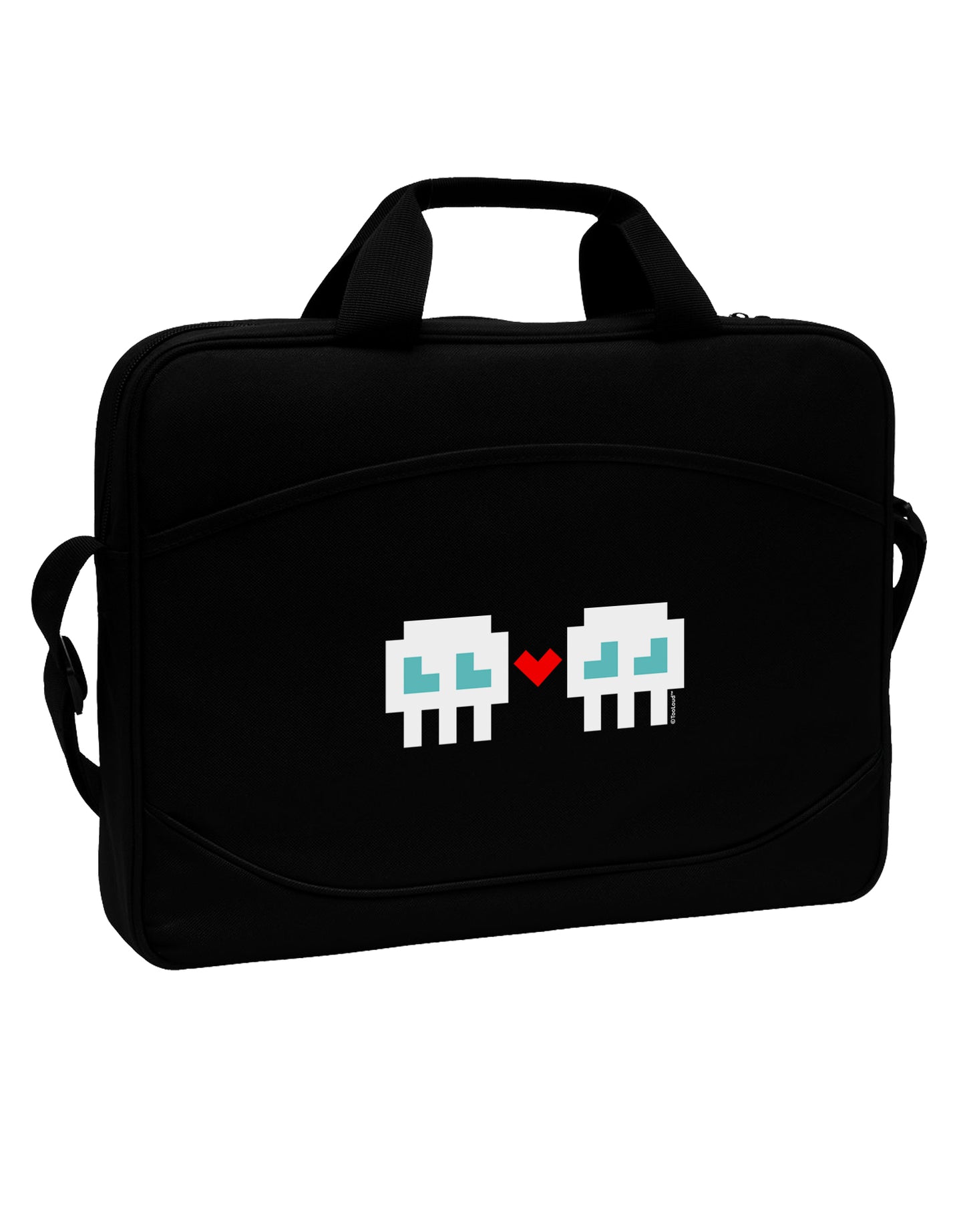 8-Bit Skull Love - Boy and Boy 15" Dark Laptop / Tablet Case Bag by TooLoud-Laptop / Tablet Case Bag-TooLoud-Black-Davson Sales