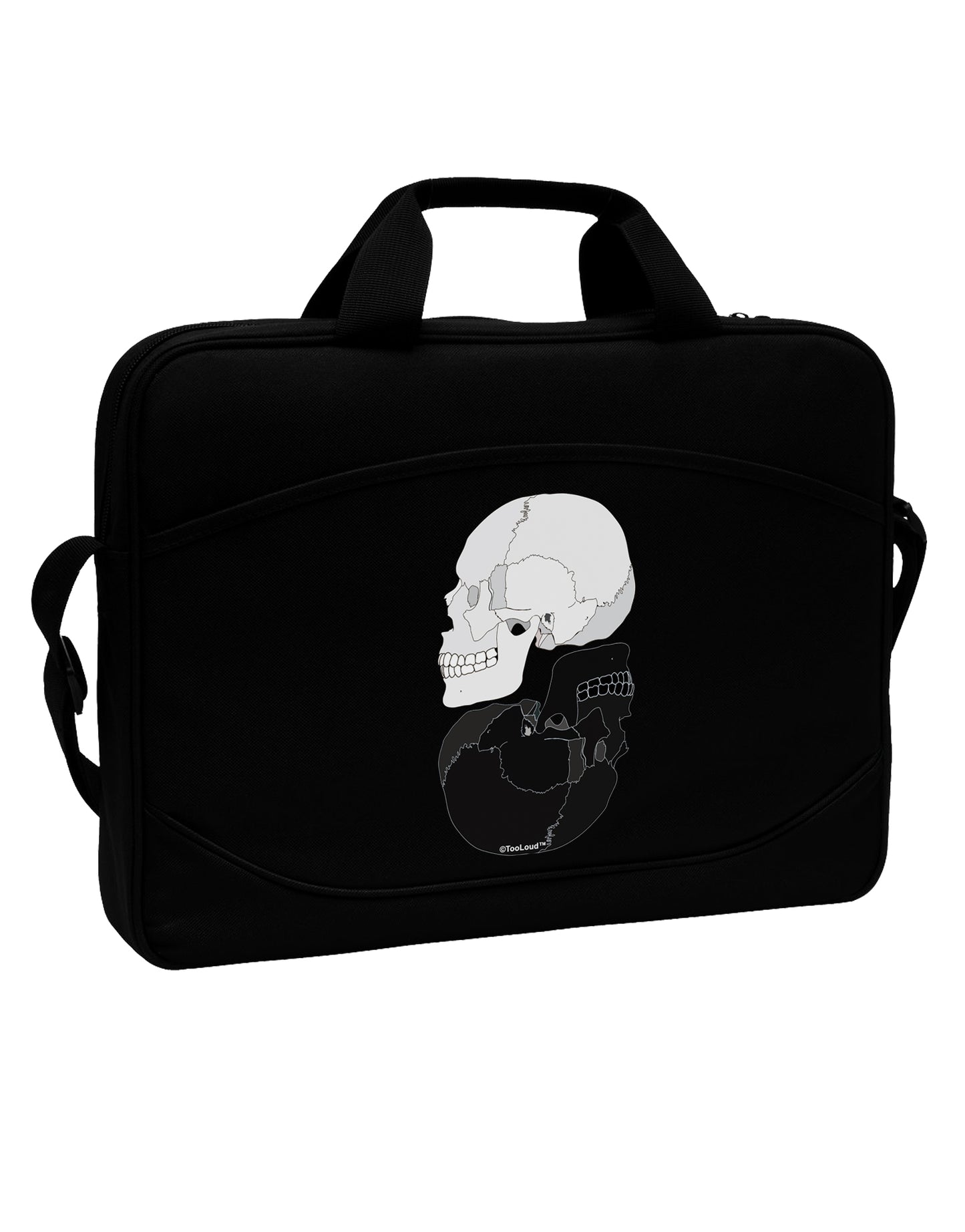 White And Black Inverted Skulls 15" Dark Laptop / Tablet Case Bag by TooLoud-Laptop / Tablet Case Bag-TooLoud-Black-Davson Sales