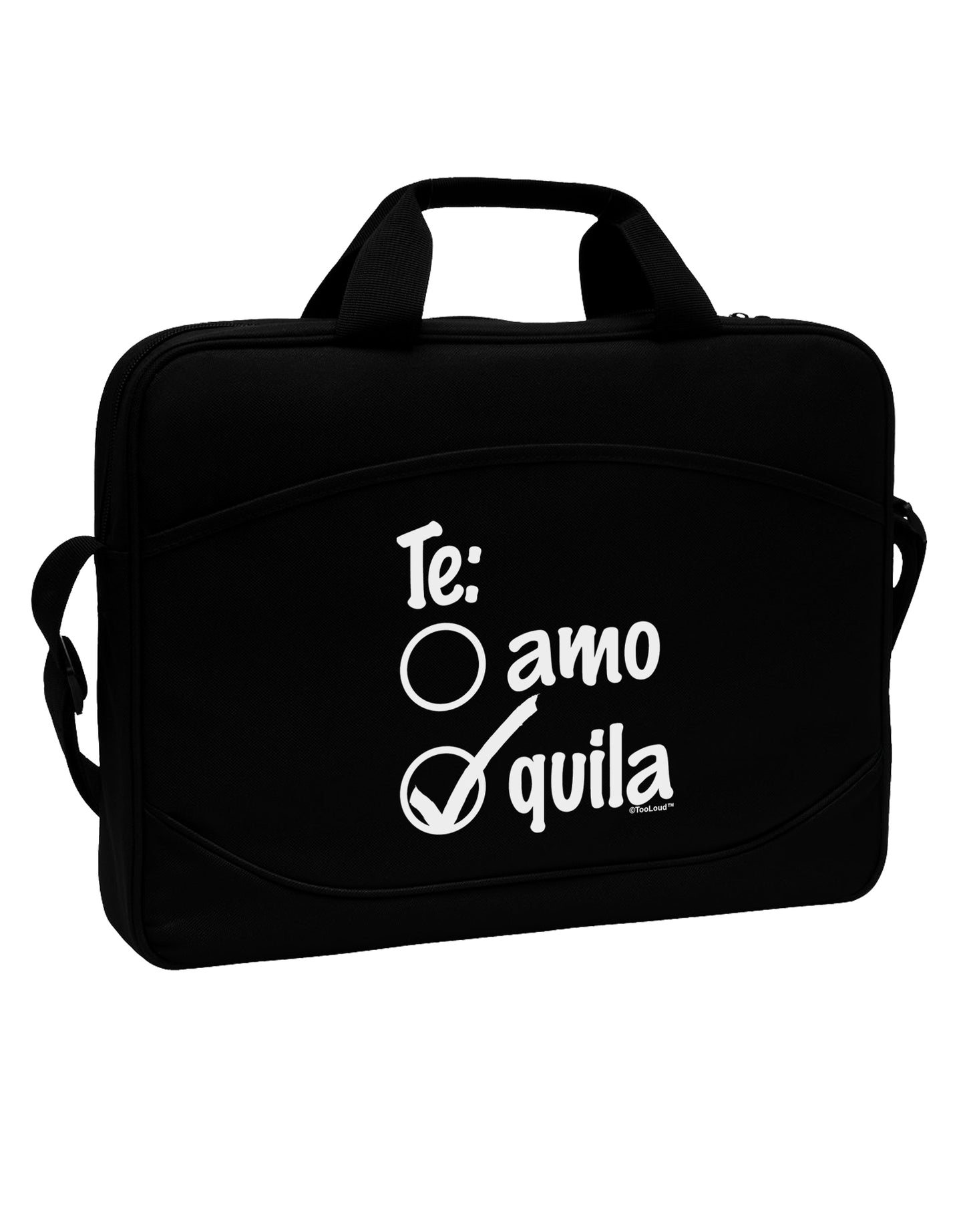 Tequila Checkmark Design 15" Dark Laptop / Tablet Case Bag by TooLoud-Laptop / Tablet Case Bag-TooLoud-Black-Davson Sales