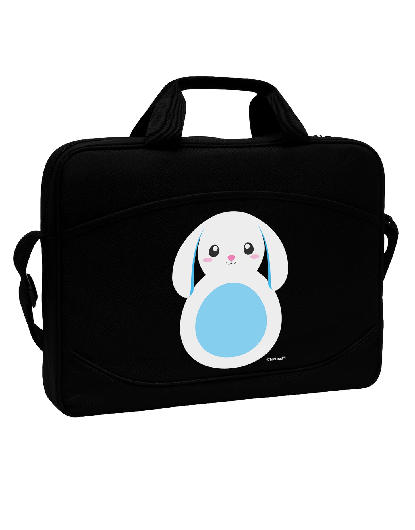 Cute Bunny with Floppy Ears - Blue 15" Dark Laptop / Tablet Case Bag by TooLoud-Laptop / Tablet Case Bag-TooLoud-Black-Davson Sales