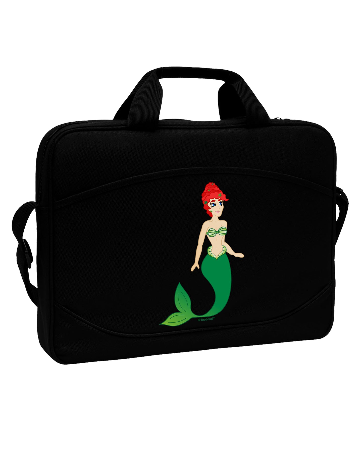 Mermaid Design - Green 15" Dark Laptop / Tablet Case Bag by TooLoud-Laptop / Tablet Case Bag-TooLoud-Black-Davson Sales