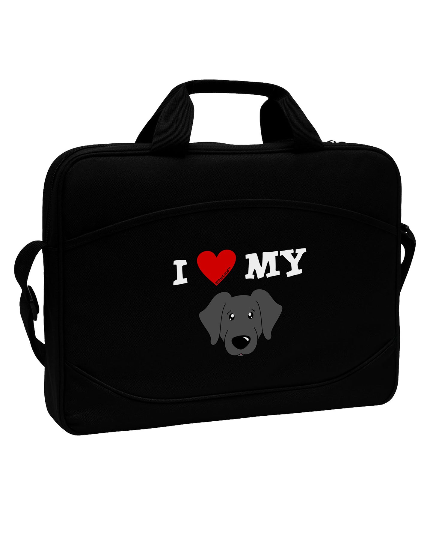 I Heart My - Cute Black Labrador Retriever Dog 15" Dark Laptop / Tablet Case Bag by TooLoud-Laptop / Tablet Case Bag-TooLoud-Black-Davson Sales