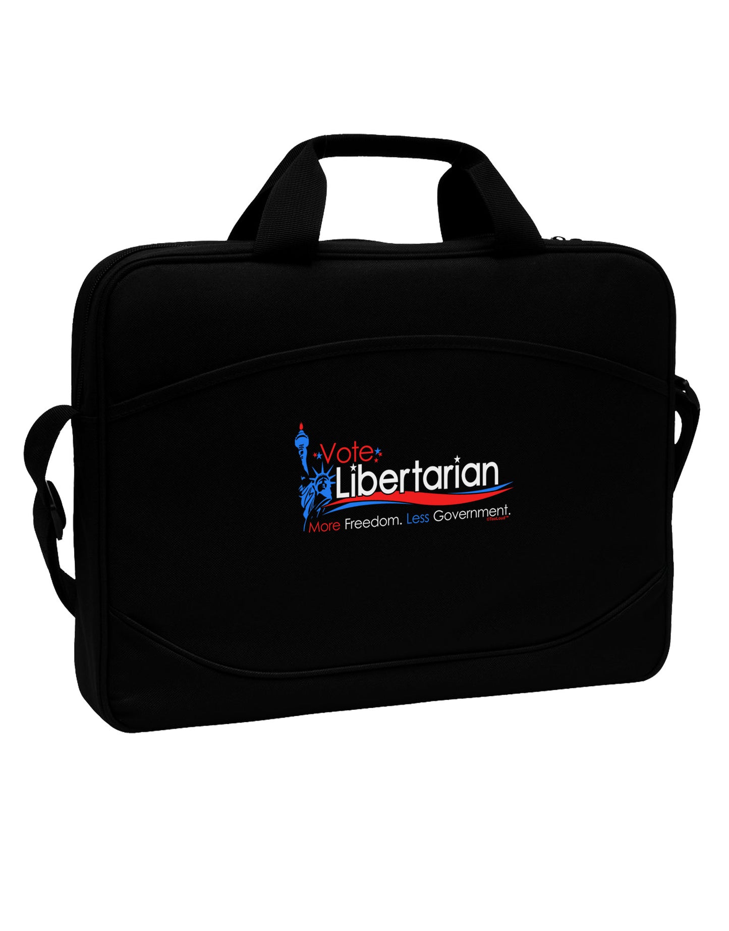 Libertarian Slogan 15" Dark Laptop / Tablet Case Bag-Laptop / Tablet Case Bag-TooLoud-Black-Davson Sales