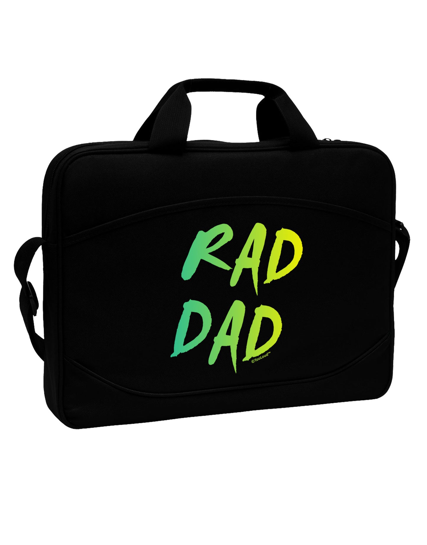 Rad Dad Design - 80s Neon 15" Dark Laptop / Tablet Case Bag by TooLoud-Laptop / Tablet Case Bag-TooLoud-Black-Davson Sales