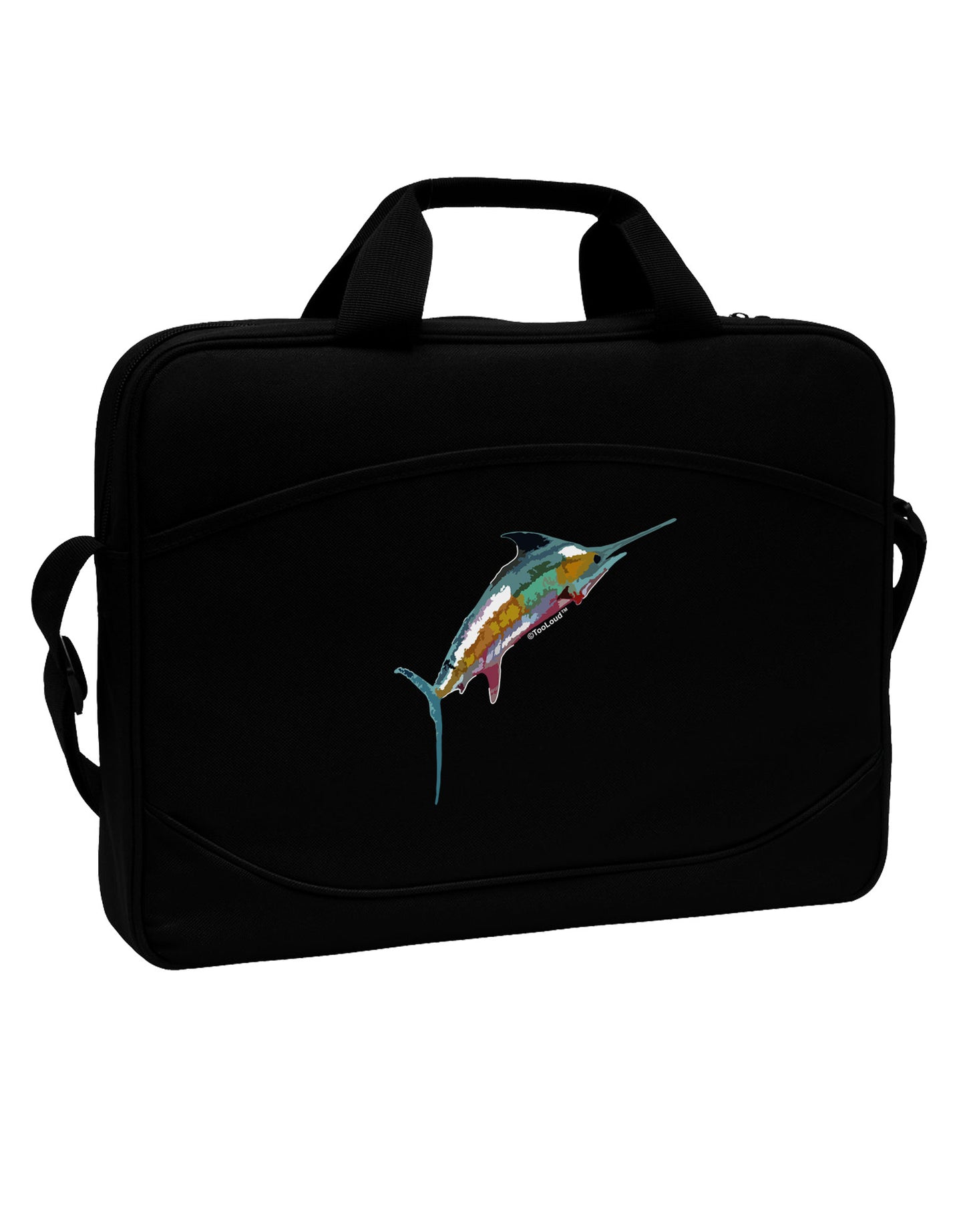 Colorful Vector Swordfish 15" Dark Laptop / Tablet Case Bag-Laptop / Tablet Case Bag-TooLoud-Black-Davson Sales
