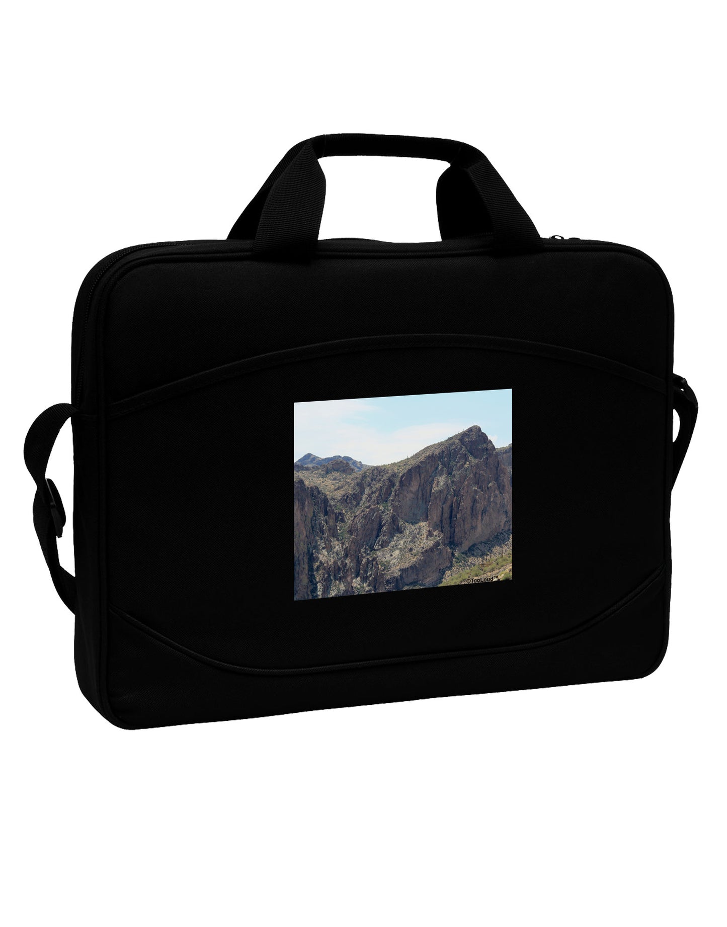 Arizona Saguaro Lake Mountains 15" Dark Laptop / Tablet Case Bag-Laptop / Tablet Case Bag-TooLoud-Black-White-Davson Sales
