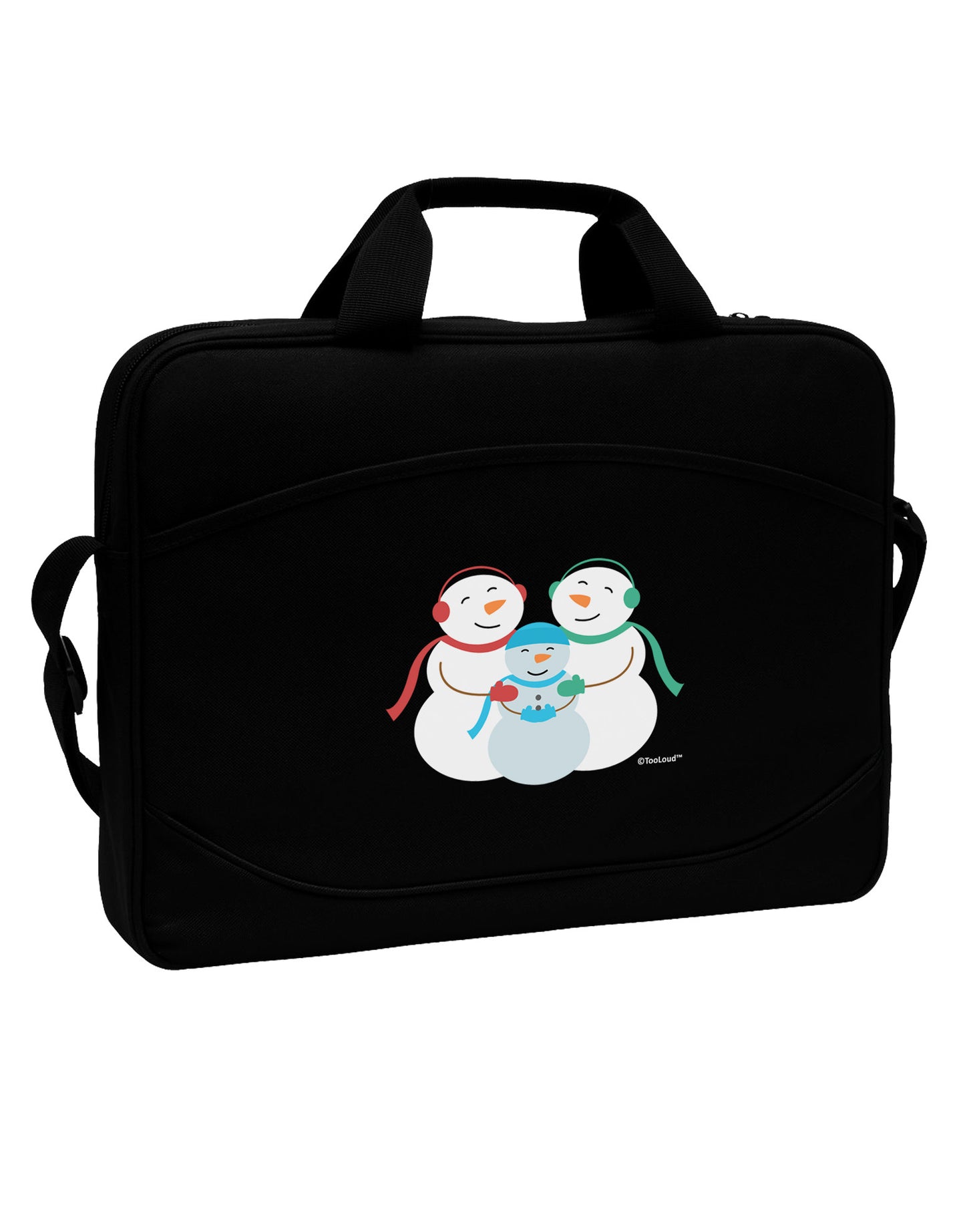 Cute Snowman Family with Boy 15" Dark Laptop / Tablet Case Bag by TooLoud-Laptop / Tablet Case Bag-TooLoud-Black-Davson Sales