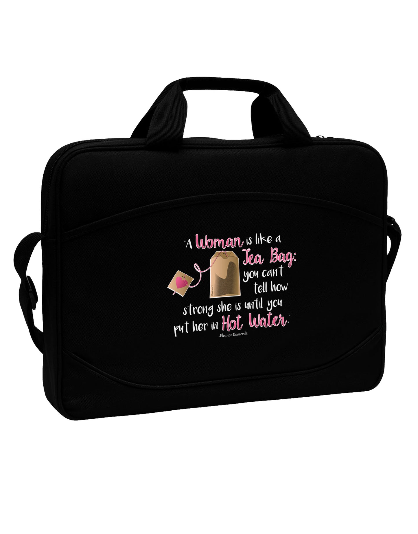 Woman Like A Tea Bag Eleanor R 15" Dark Laptop / Tablet Case Bag-Laptop / Tablet Case Bag-TooLoud-Black-15 Inches-Davson Sales