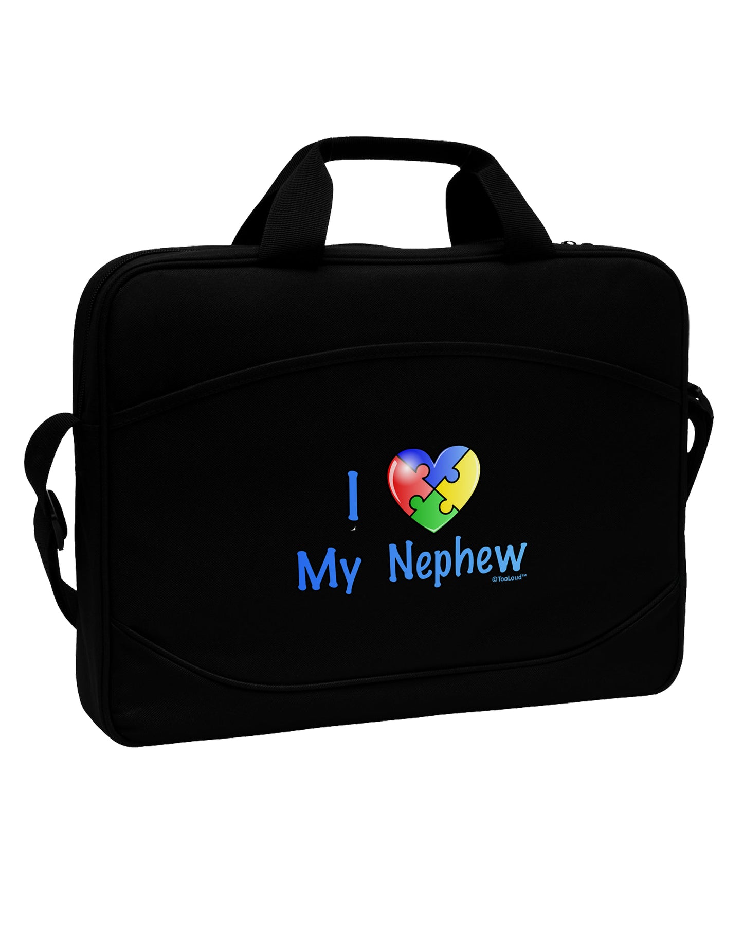 I Heart My Nephew - Autism Awareness 15" Dark Laptop / Tablet Case Bag by TooLoud-Laptop / Tablet Case Bag-TooLoud-Black-Davson Sales