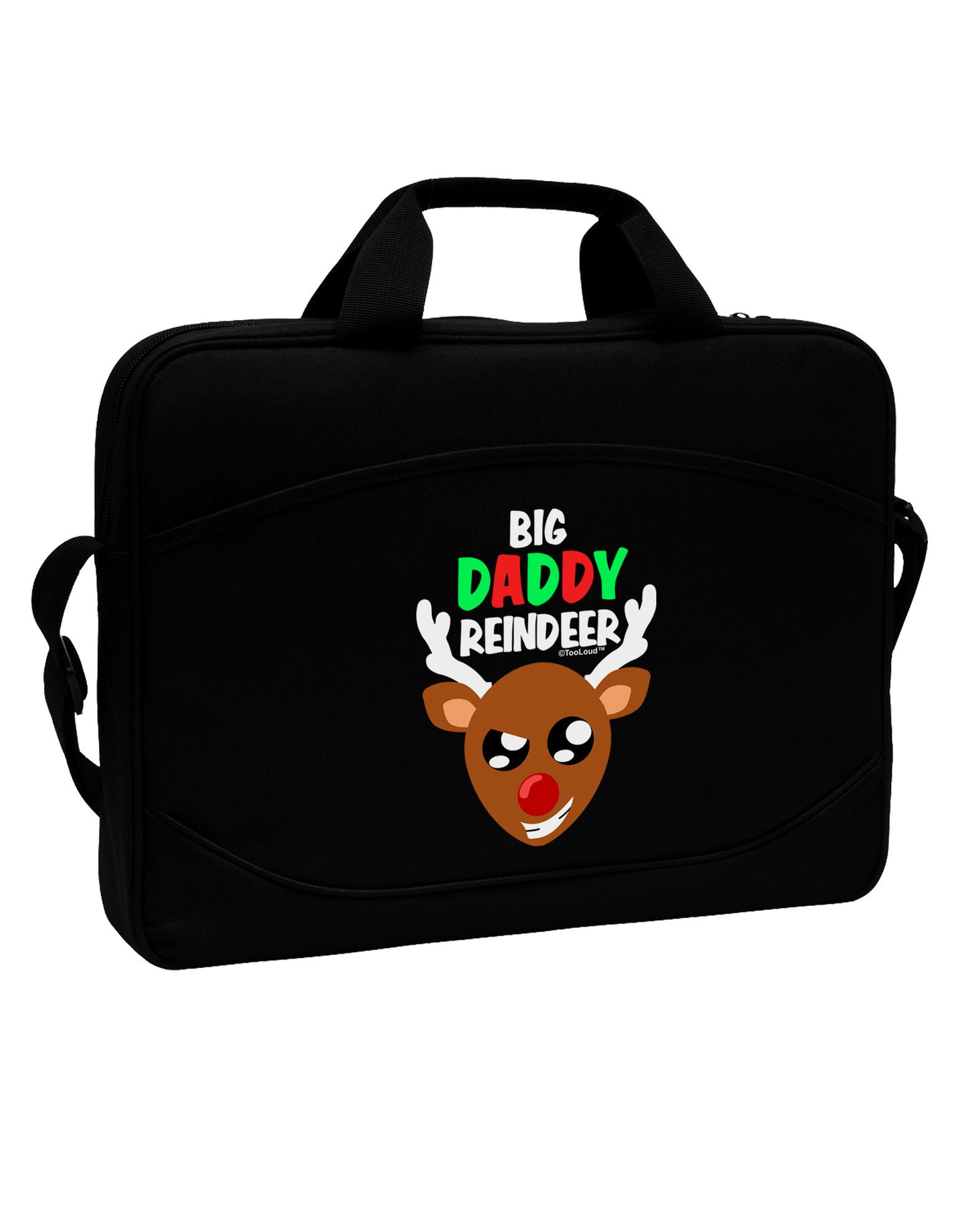 Big Daddy Reindeer Matching Deer 15" Dark Laptop / Tablet Case Bag-Laptop / Tablet Case Bag-TooLoud-Black-White-Davson Sales