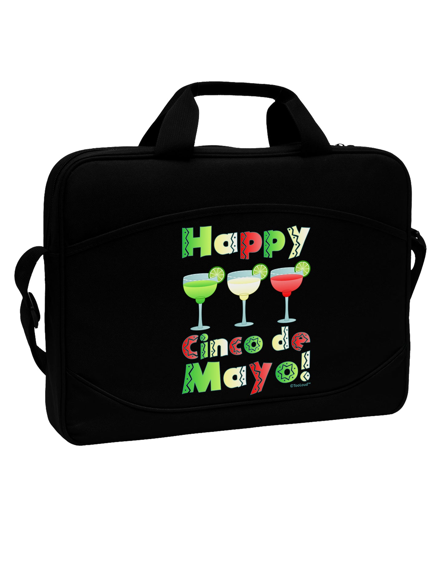 Margaritas - Mexican Flag Colors - Happy Cinco de Mayo 15" Dark Laptop / Tablet Case Bag by TooLoud-Laptop / Tablet Case Bag-TooLoud-Black-Davson Sales