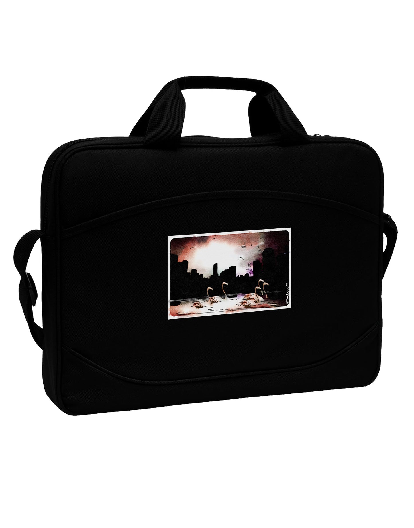 Nighttime Flamingos 15" Dark Laptop / Tablet Case Bag by TooLoud-Laptop / Tablet Case Bag-TooLoud-Black-Davson Sales
