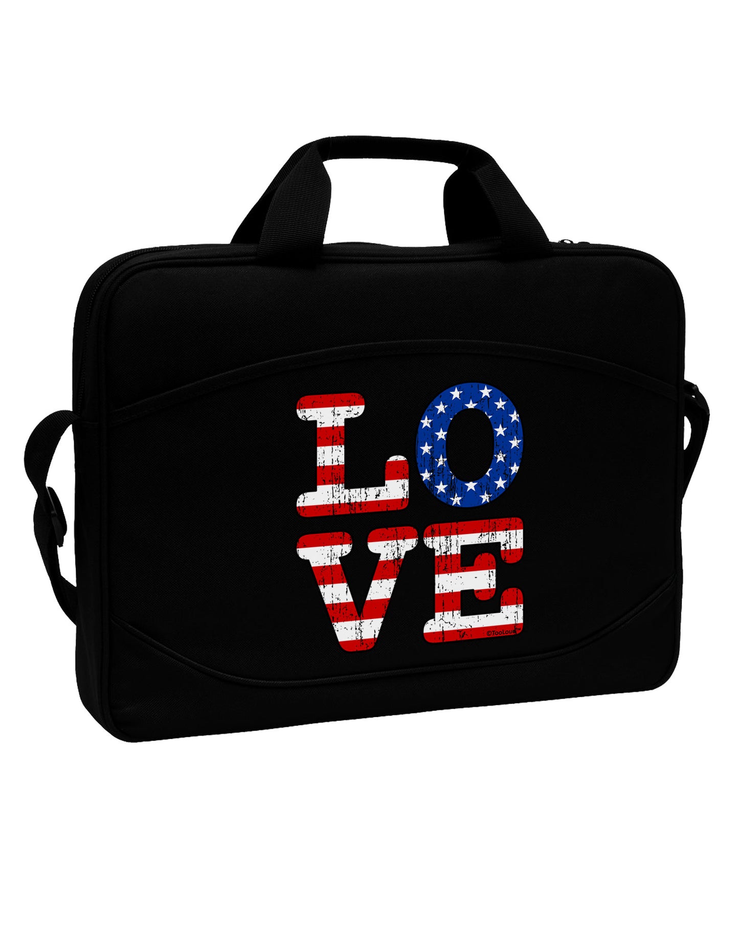 American Love Design - Distressed 15" Dark Laptop / Tablet Case Bag by TooLoud-Laptop / Tablet Case Bag-TooLoud-Black-Davson Sales