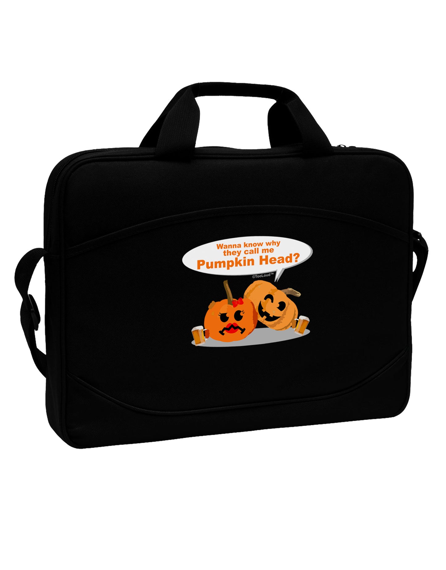 Pumpkin Head 15" Dark Laptop / Tablet Case Bag-Laptop / Tablet Case Bag-TooLoud-Black-Davson Sales