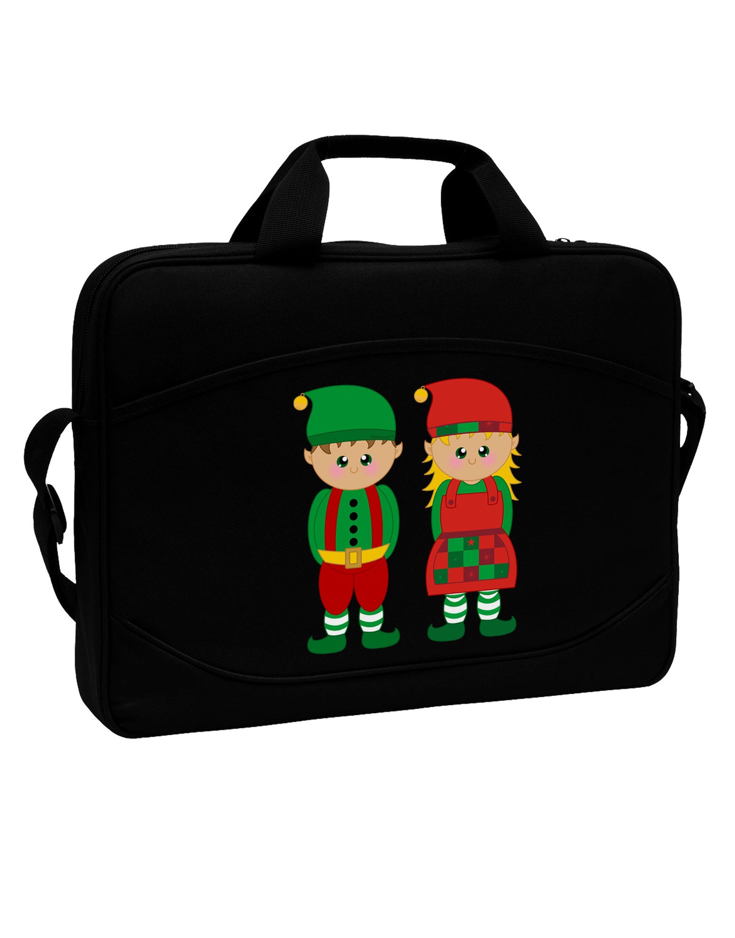 Cute Elf Couple Christmas 15" Dark Laptop / Tablet Case Bag-Laptop / Tablet Case Bag-TooLoud-Black-Davson Sales