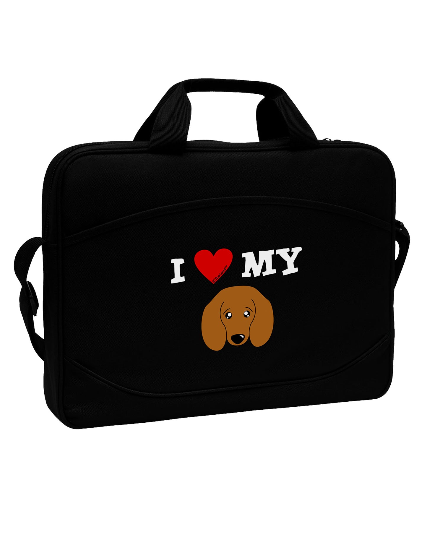 I Heart My - Cute Doxie Dachshund Dog 15" Dark Laptop / Tablet Case Bag by TooLoud-Laptop / Tablet Case Bag-TooLoud-Black-Davson Sales