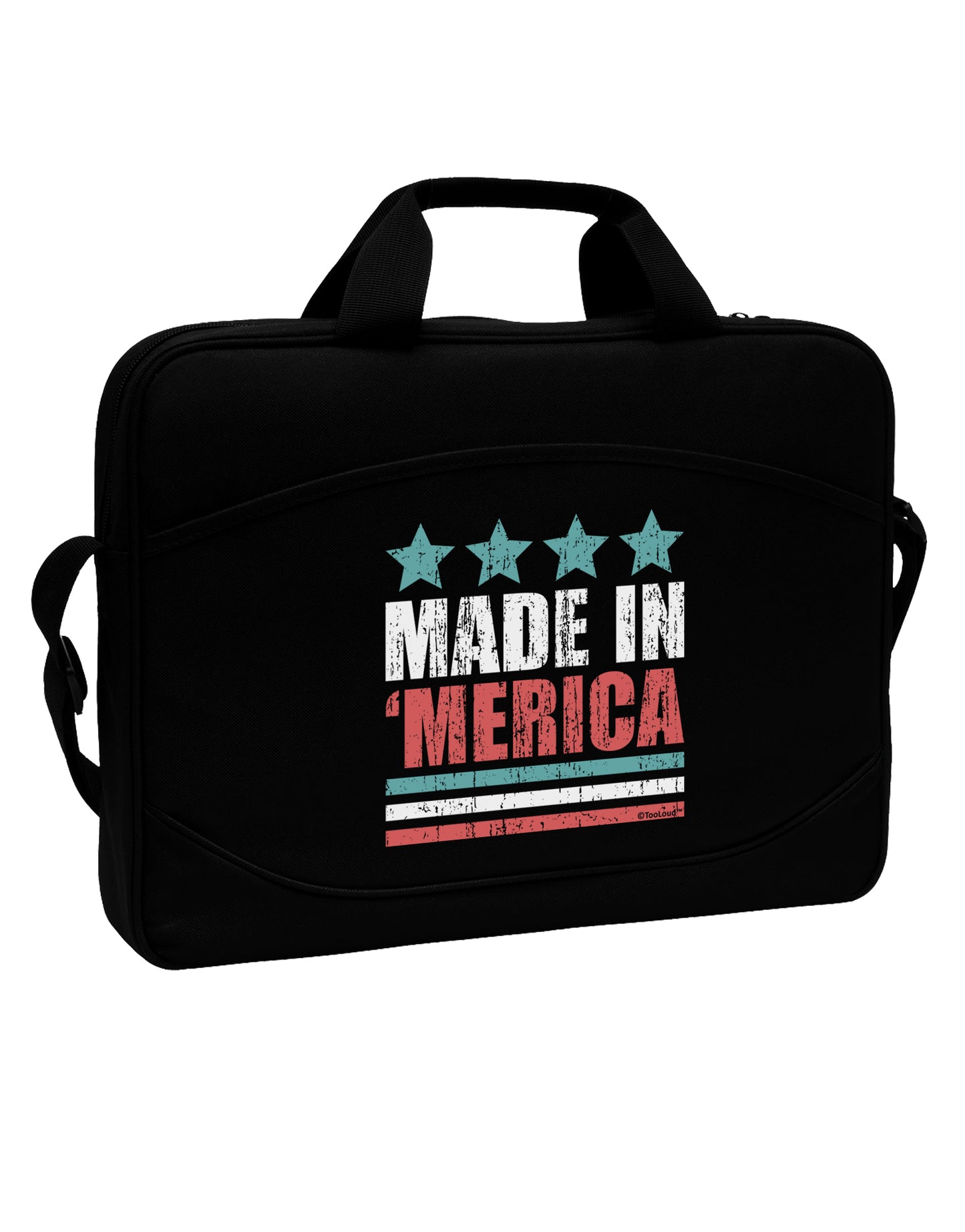 Made in Merica - Stars and Stripes Color Design 15" Dark Laptop / Tablet Case Bag by TooLoud-Laptop / Tablet Case Bag-TooLoud-Black-Davson Sales