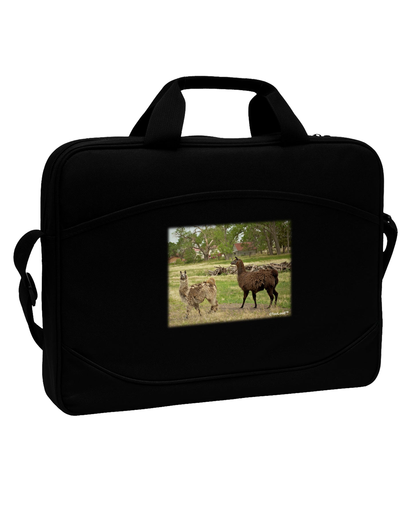 Standing Llamas 15" Dark Laptop / Tablet Case Bag by TooLoud-Laptop / Tablet Case Bag-TooLoud-Black-15 Inches-Davson Sales