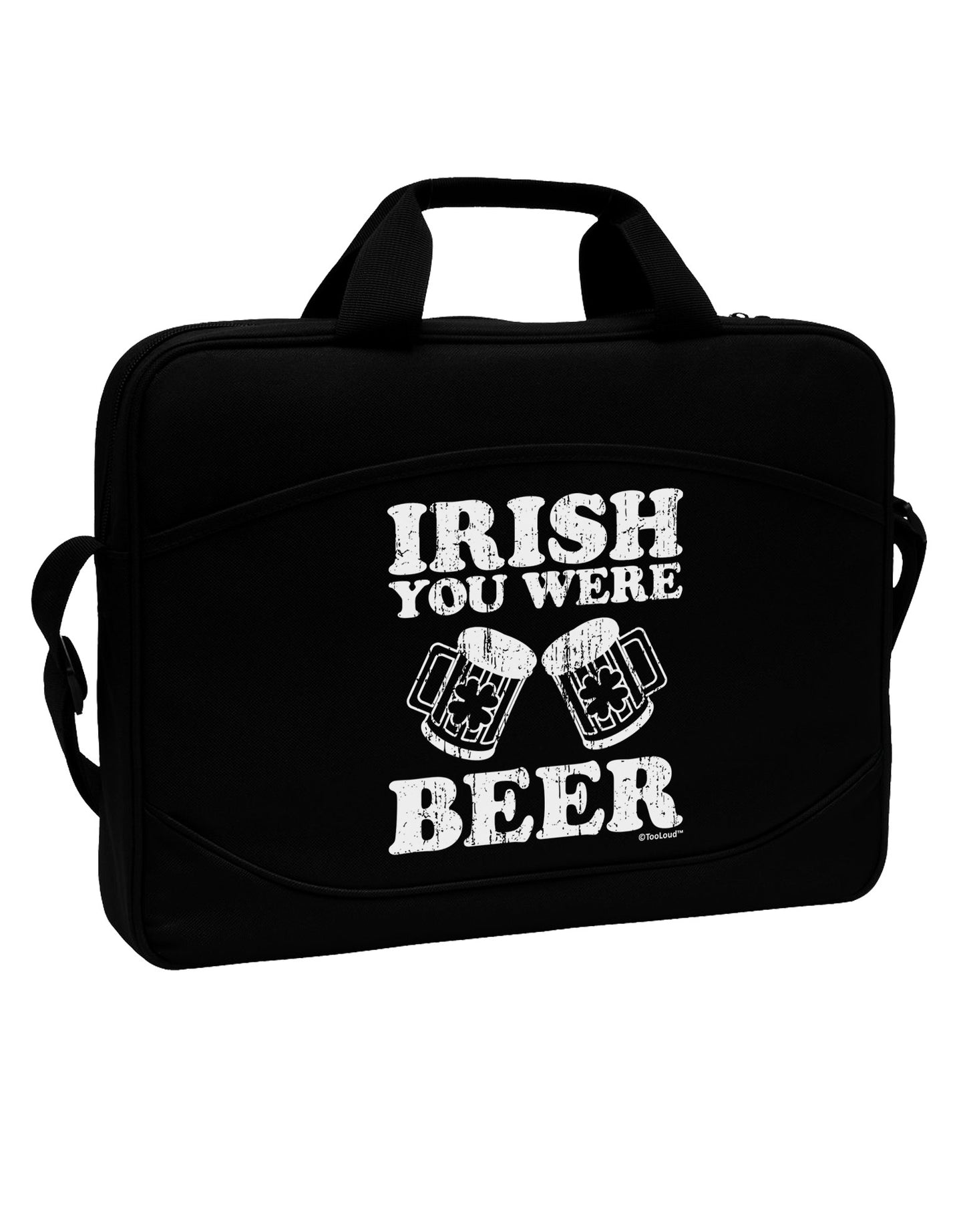 Irish You Were Beer 15" Dark Laptop / Tablet Case Bag by TooLoud-Laptop / Tablet Case Bag-TooLoud-Black-Davson Sales