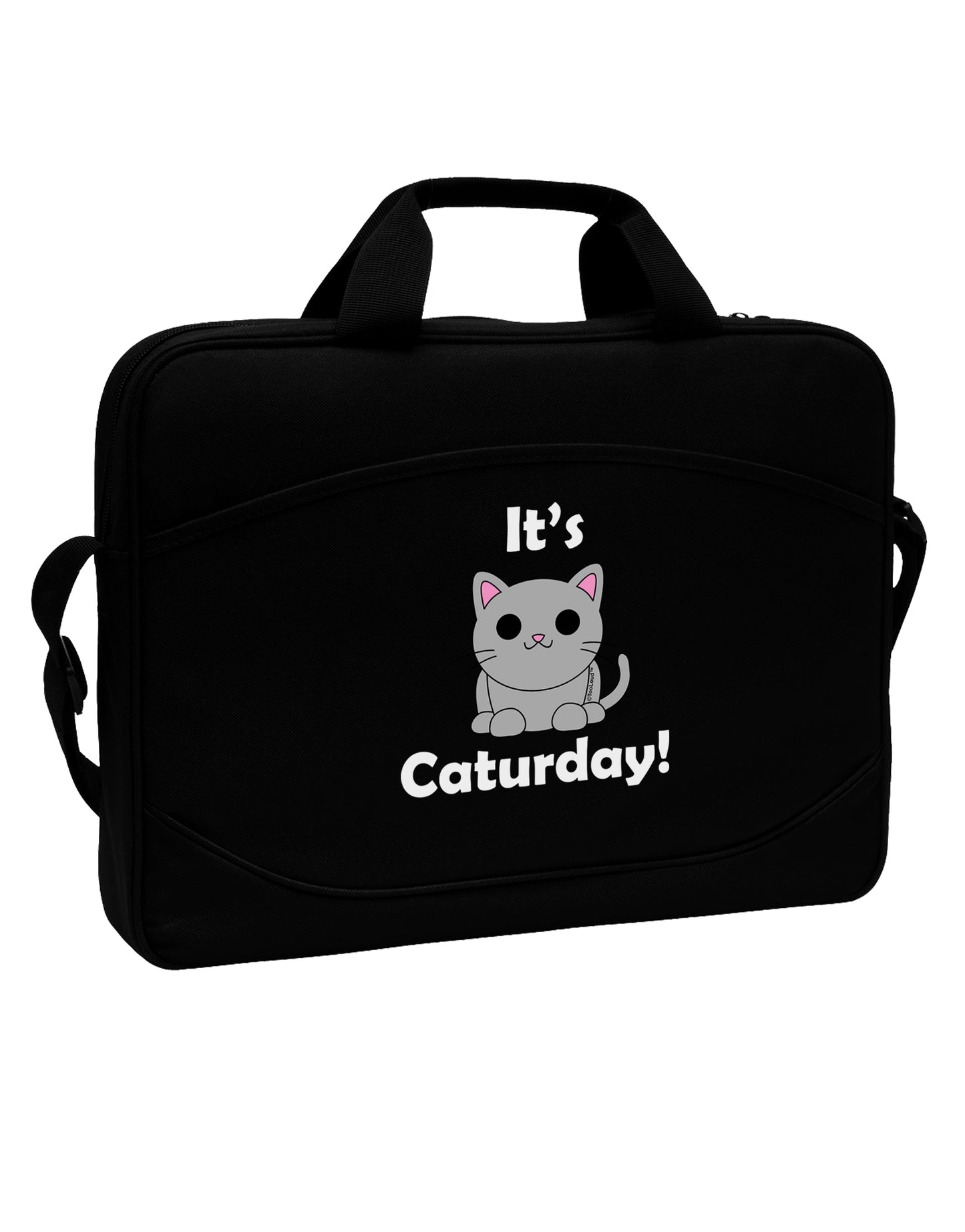 It's Caturday Cute Cat Design 15" Dark Laptop / Tablet Case Bag by TooLoud-Laptop / Tablet Case Bag-TooLoud-Black-Davson Sales