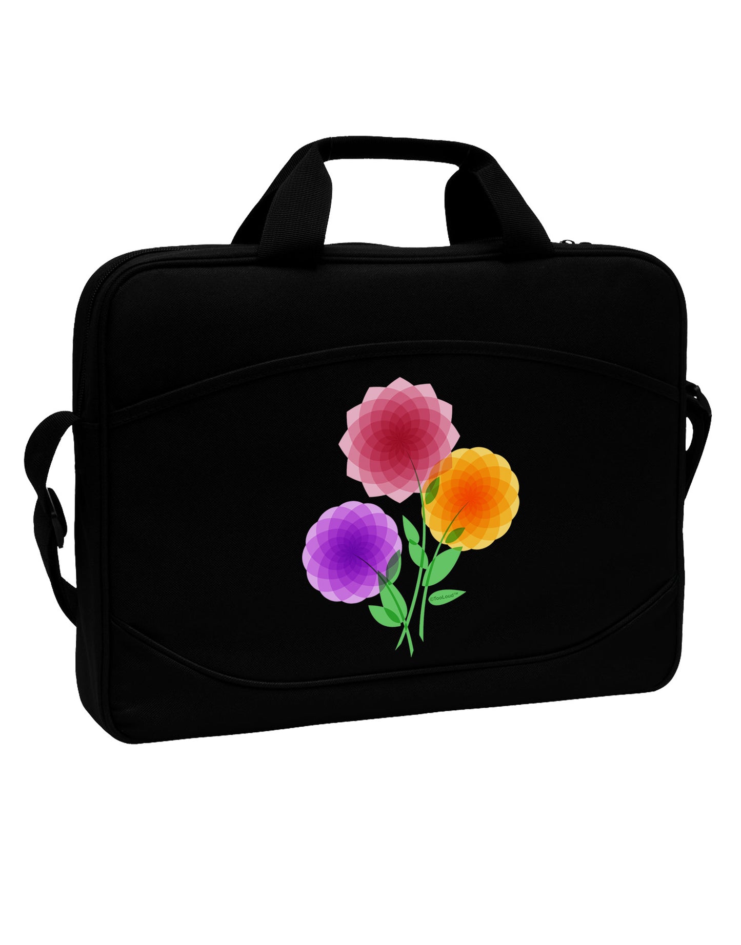 Crystal Dahlias 15" Dark Laptop / Tablet Case Bag-Laptop / Tablet Case Bag-TooLoud-Black-15 Inches-Davson Sales