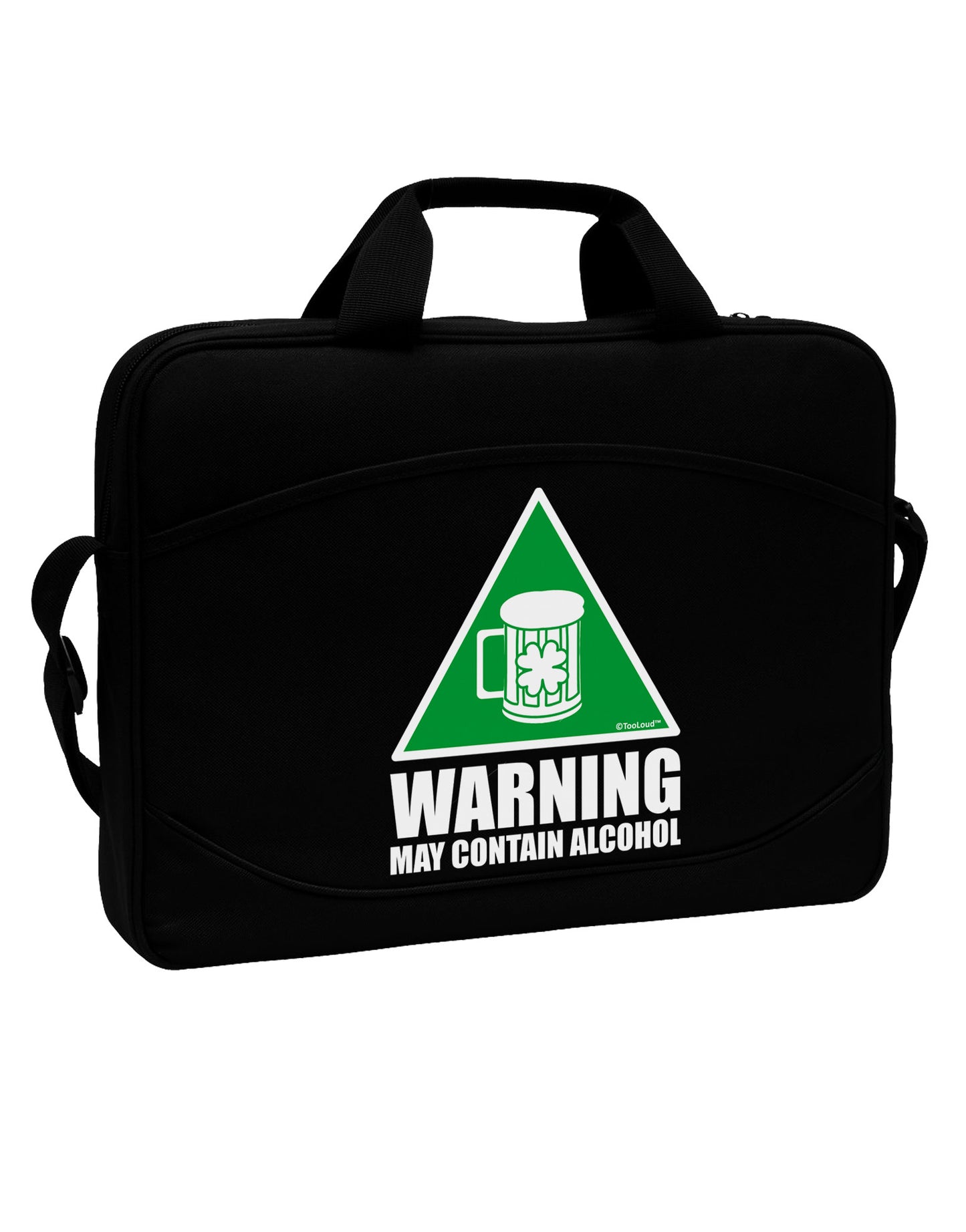 Warning May Contain Alcohol 15" Dark Laptop / Tablet Case Bag by TooLoud-Laptop / Tablet Case Bag-TooLoud-Black-Davson Sales