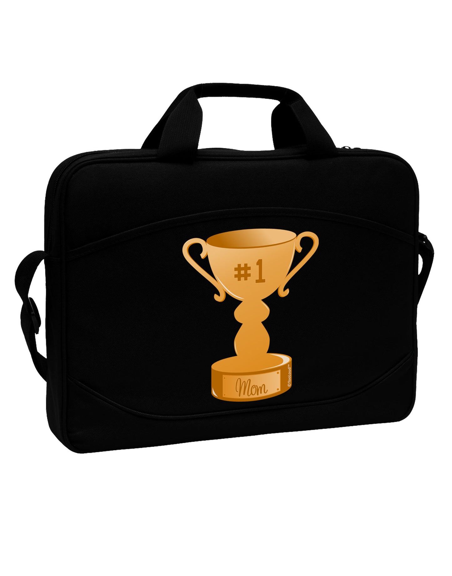 Number One Mom Trophy 15" Dark Laptop / Tablet Case Bag by TooLoud-Laptop / Tablet Case Bag-TooLoud-Black-Davson Sales