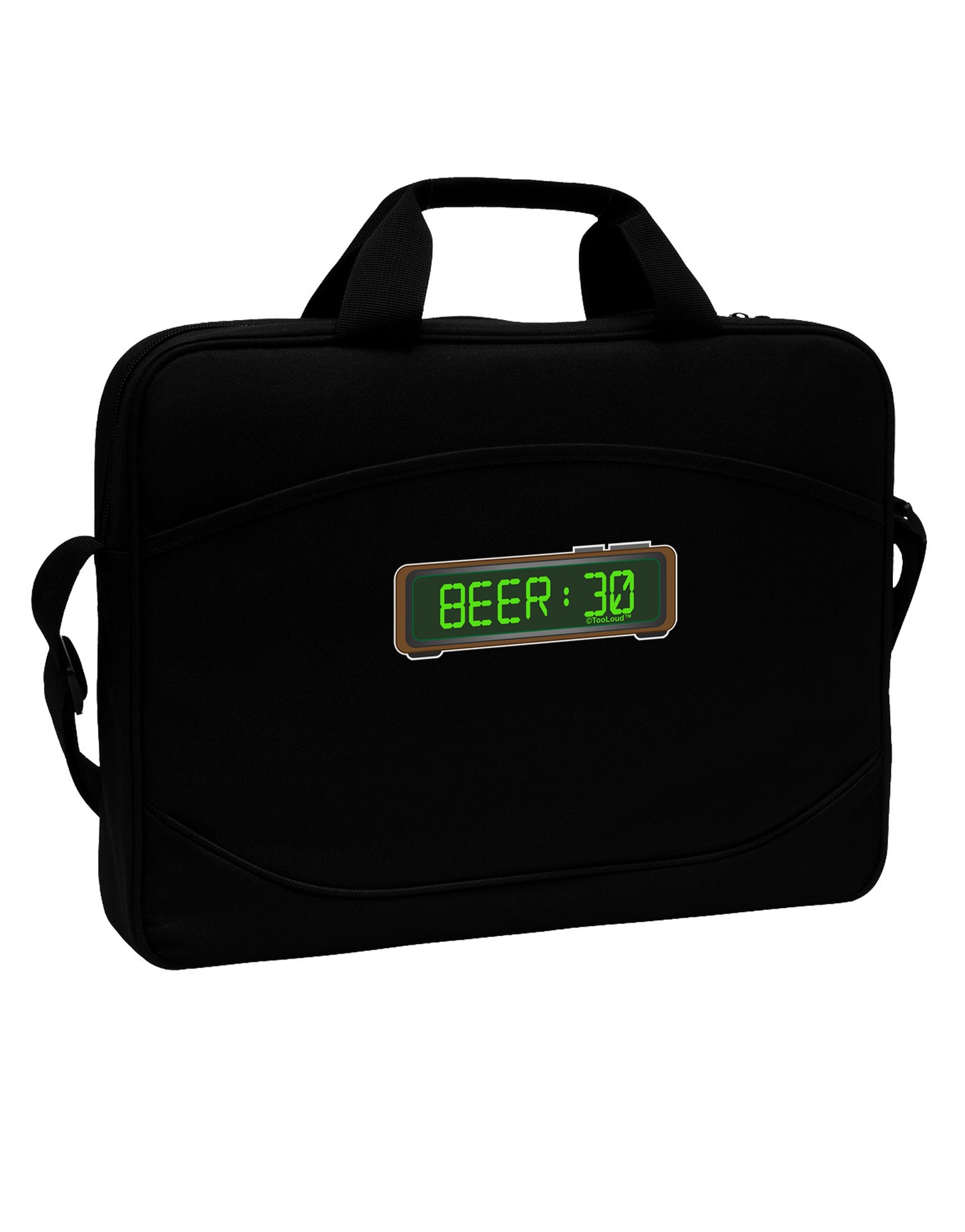 Beer 30 - Digital Clock 15" Dark Laptop / Tablet Case Bag by TooLoud-Wall Clock-TooLoud-Black-Davson Sales