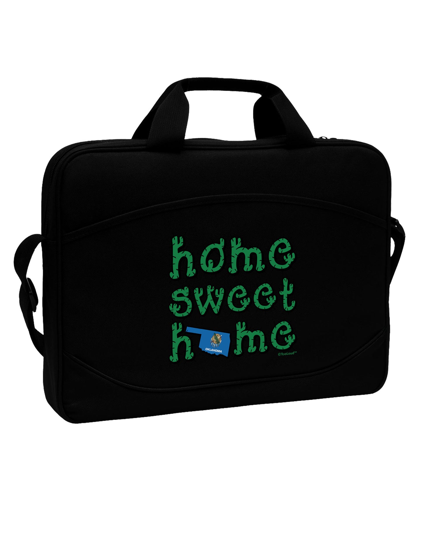Home Sweet Home - Oklahoma - Cactus and State Flag 15" Dark Laptop / Tablet Case Bag by TooLoud-Laptop / Tablet Case Bag-TooLoud-Black-Davson Sales