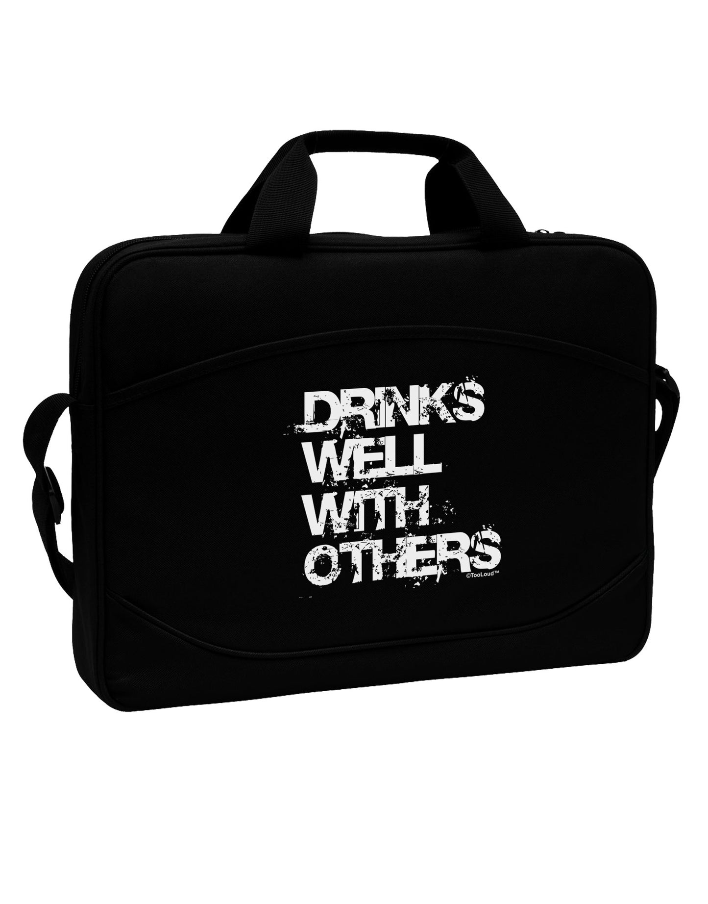 Drinks Well With Others 15" Dark Laptop / Tablet Case Bag by TooLoud-Laptop / Tablet Case Bag-TooLoud-Black-Davson Sales