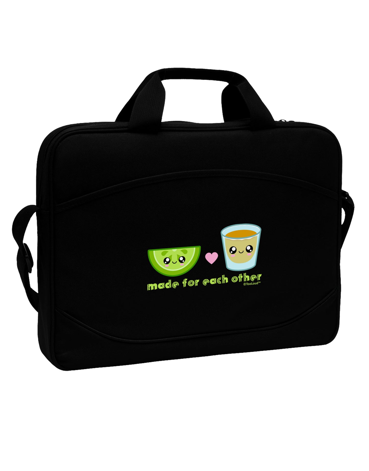 Cute Tequila Shot and Lime - Made For Each Other 15" Dark Laptop / Tablet Case Bag by TooLoud-Laptop / Tablet Case Bag-TooLoud-Black-Davson Sales