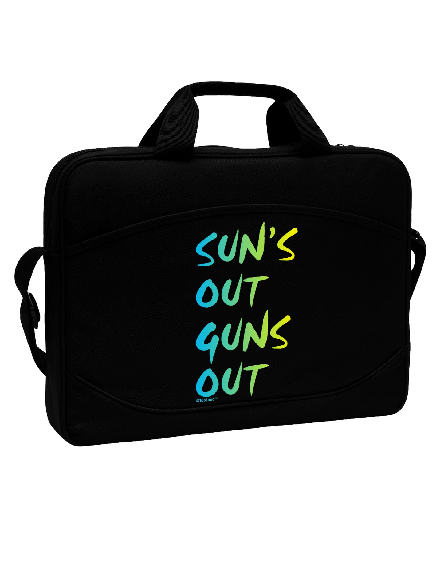 Suns Out Guns Out - Gradient Colors 15" Dark Laptop / Tablet Case Bag by TooLoud-Laptop / Tablet Case Bag-TooLoud-Black-Davson Sales