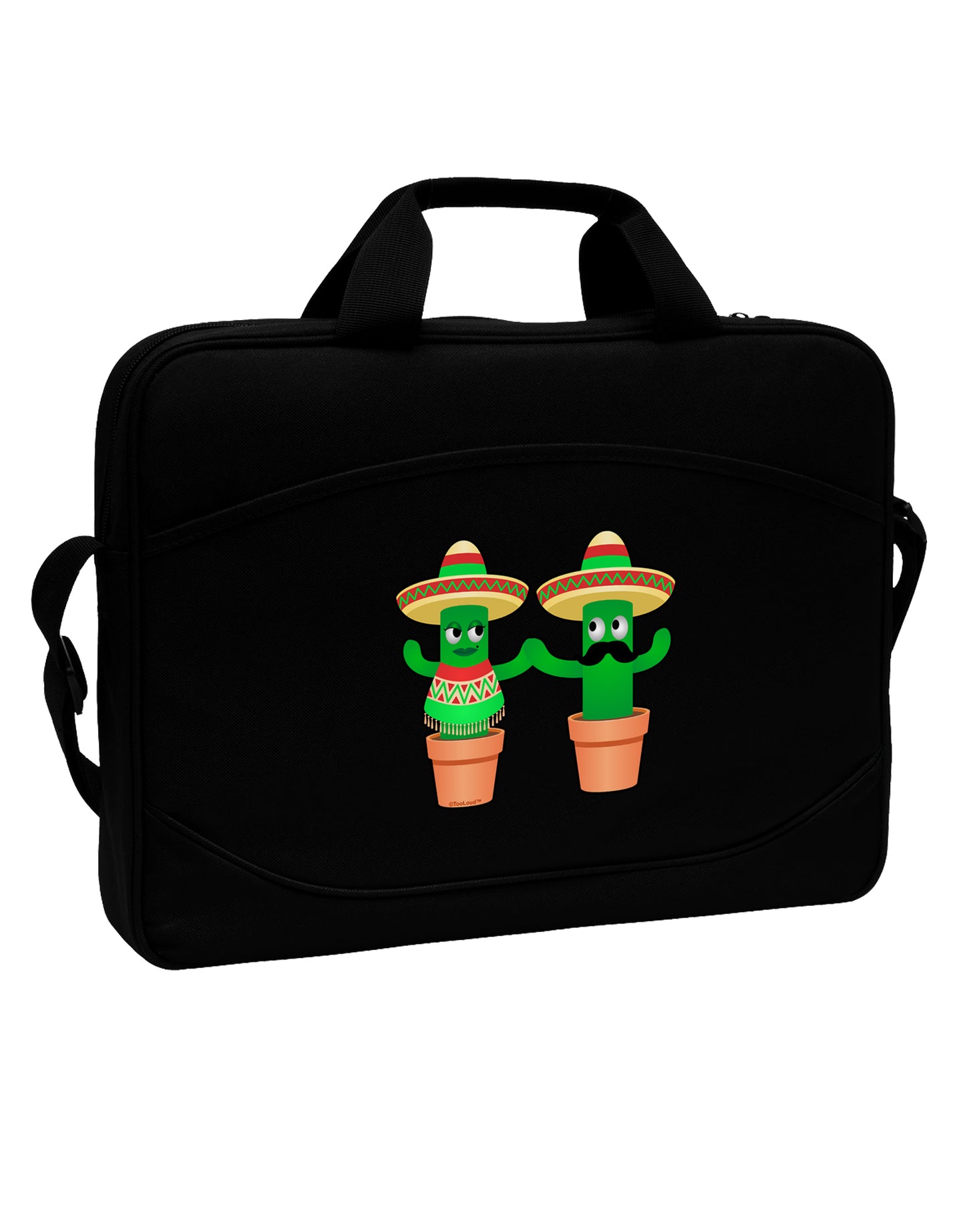 Fiesta Cactus Couple 15" Dark Laptop / Tablet Case Bag by TooLoud-Laptop / Tablet Case Bag-TooLoud-Black-Davson Sales