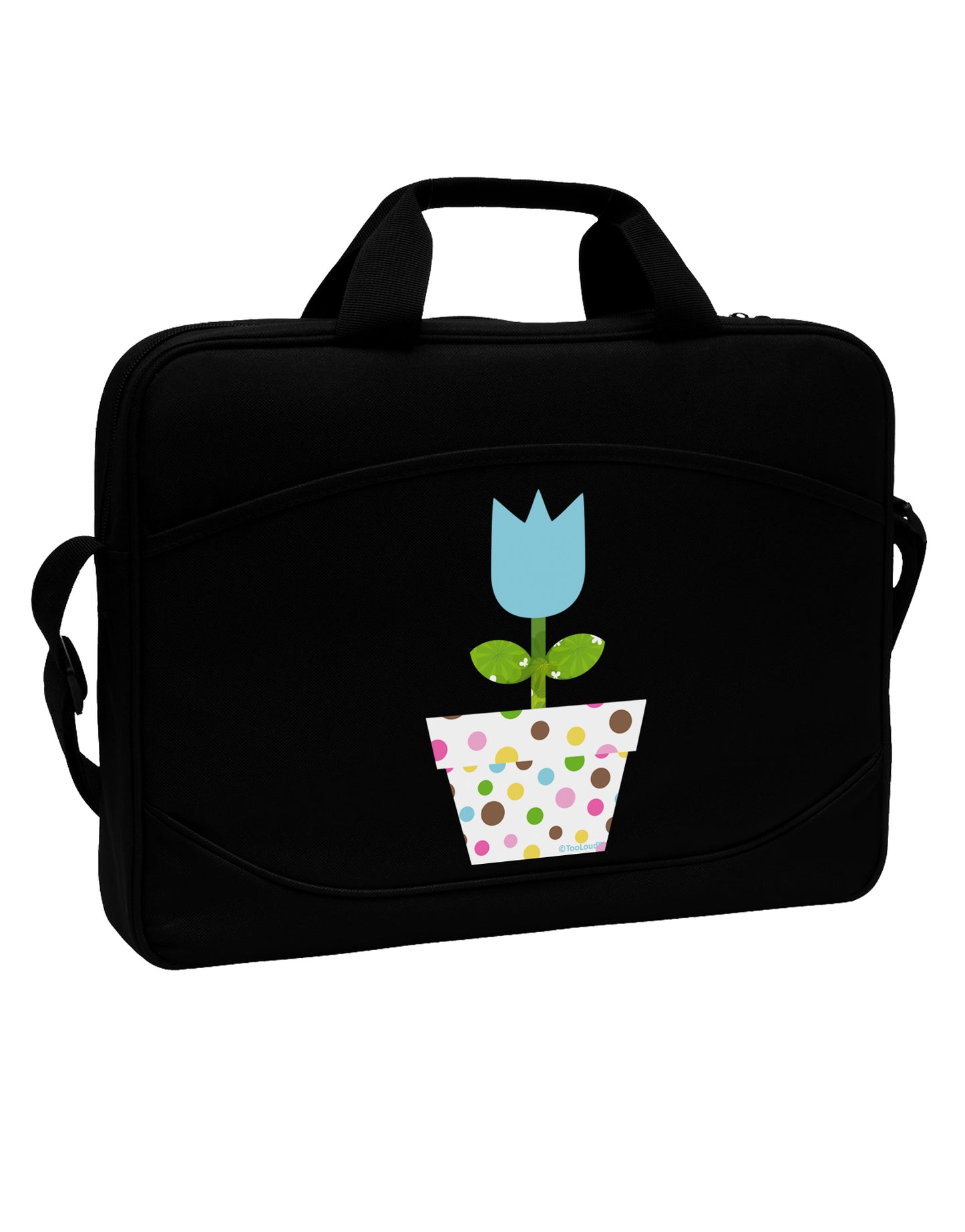 Easter Tulip Design - Blue 15" Dark Laptop / Tablet Case Bag by TooLoud-Laptop / Tablet Case Bag-TooLoud-Black-Davson Sales
