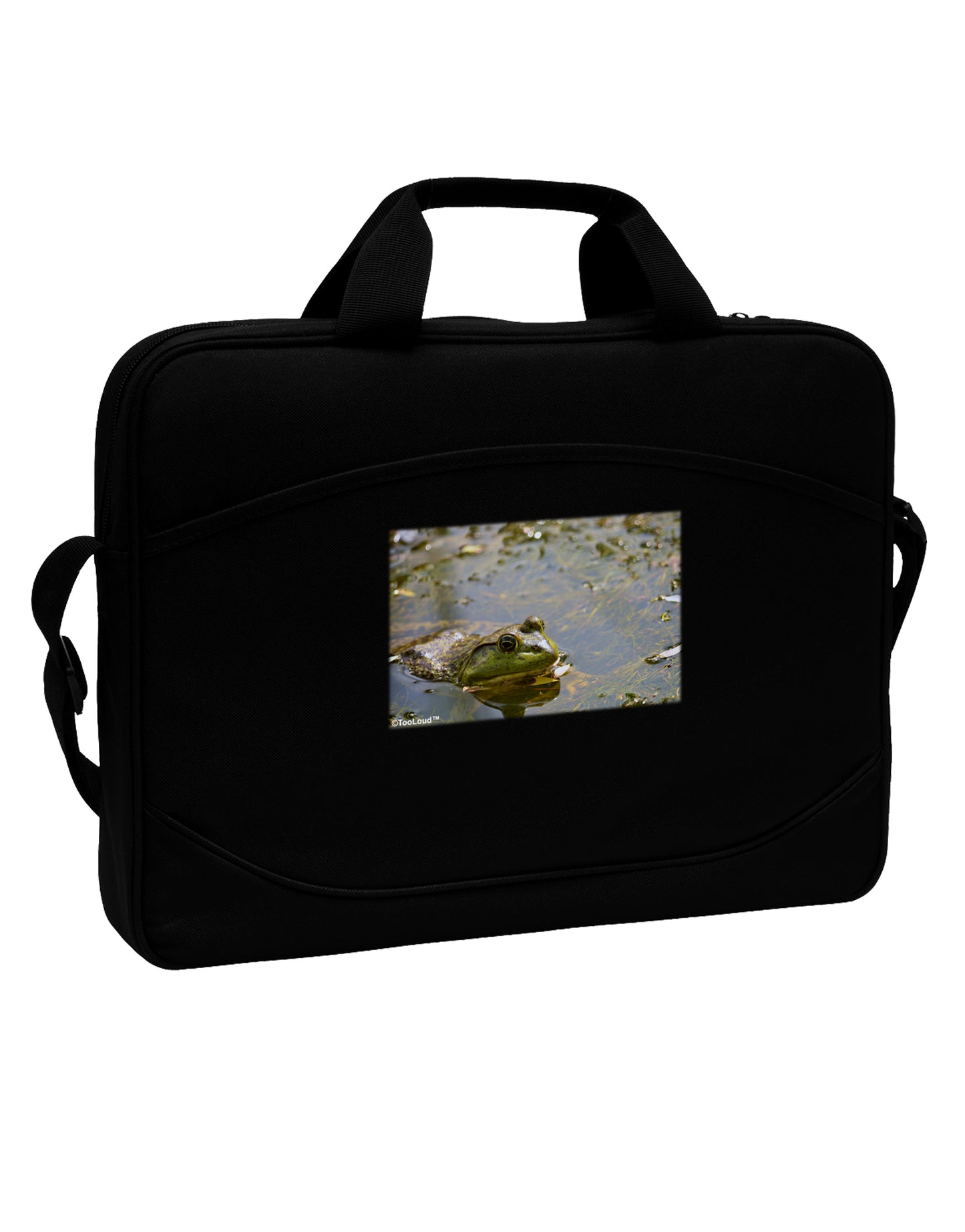 Bullfrog In Water 15" Dark Laptop / Tablet Case Bag by TooLoud-Laptop / Tablet Case Bag-TooLoud-Black-15 Inches-Davson Sales