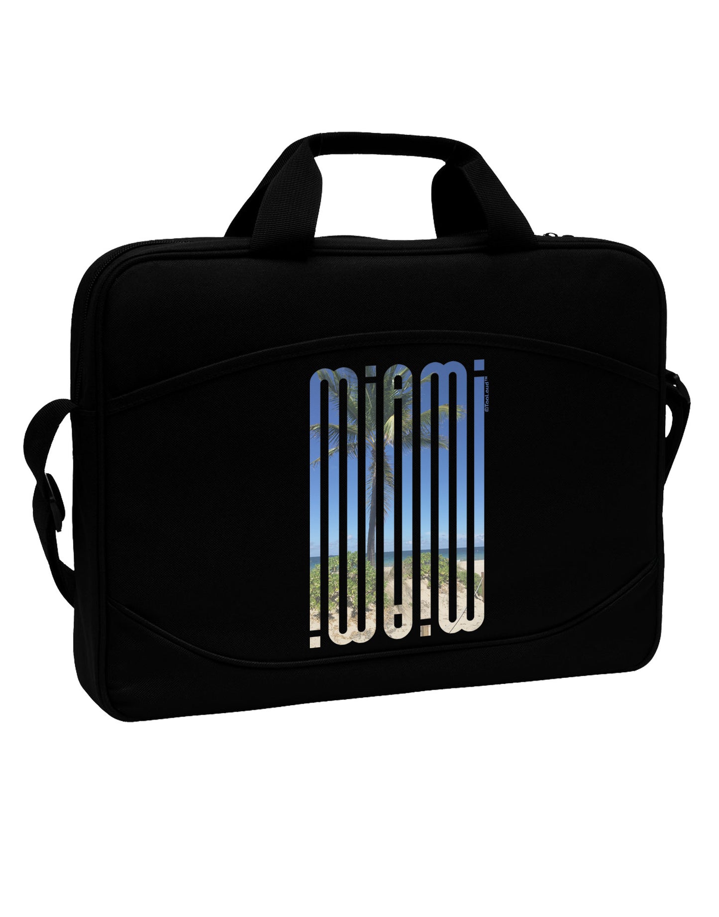 Miami Beach View Mirage 15" Dark Laptop / Tablet Case Bag-Laptop / Tablet Case Bag-TooLoud-Black-White-15 Inches-Davson Sales