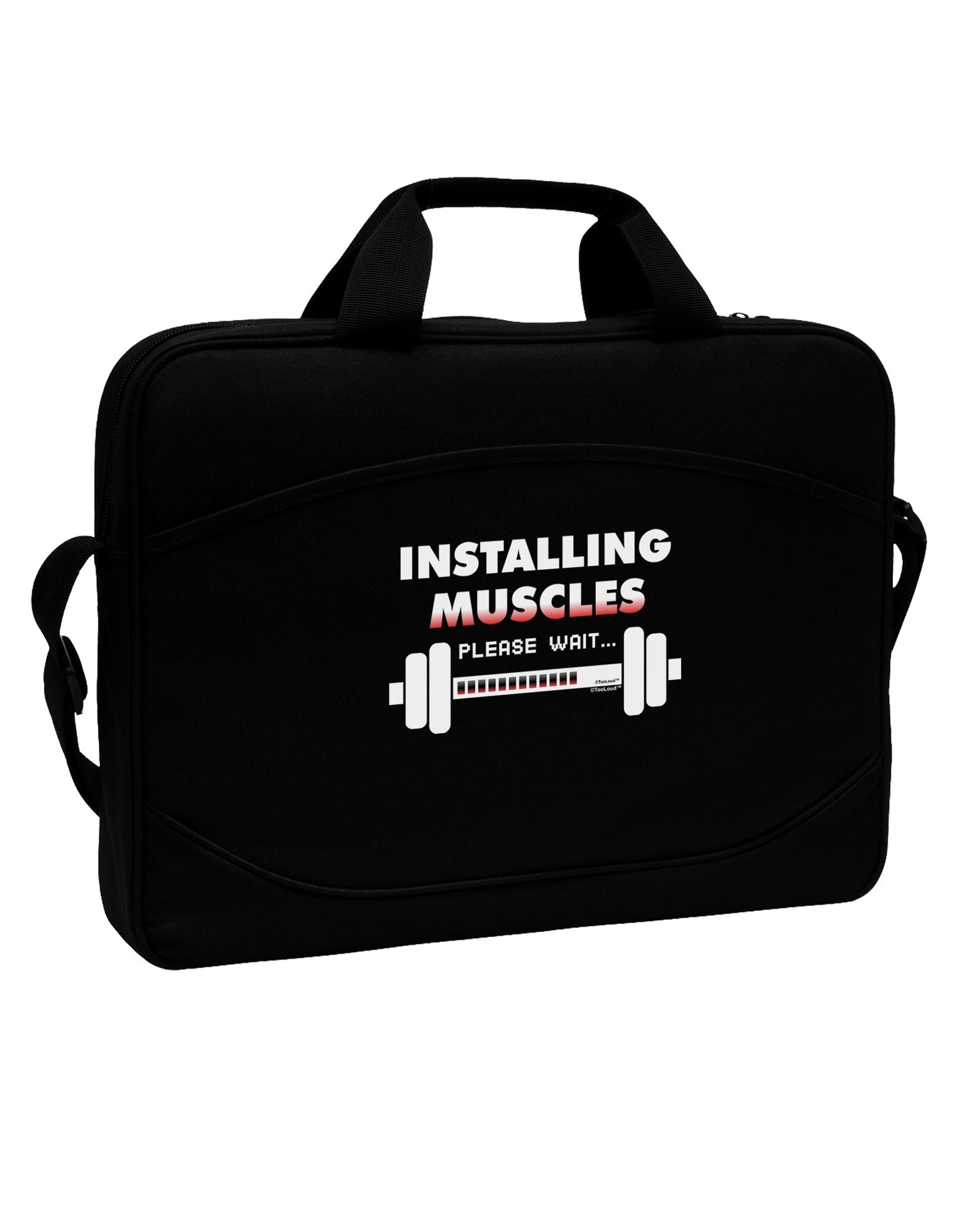 Installing Muscles 15" Dark Laptop / Tablet Case Bag-Laptop / Tablet Case Bag-TooLoud-Black-White-15 Inches-Davson Sales