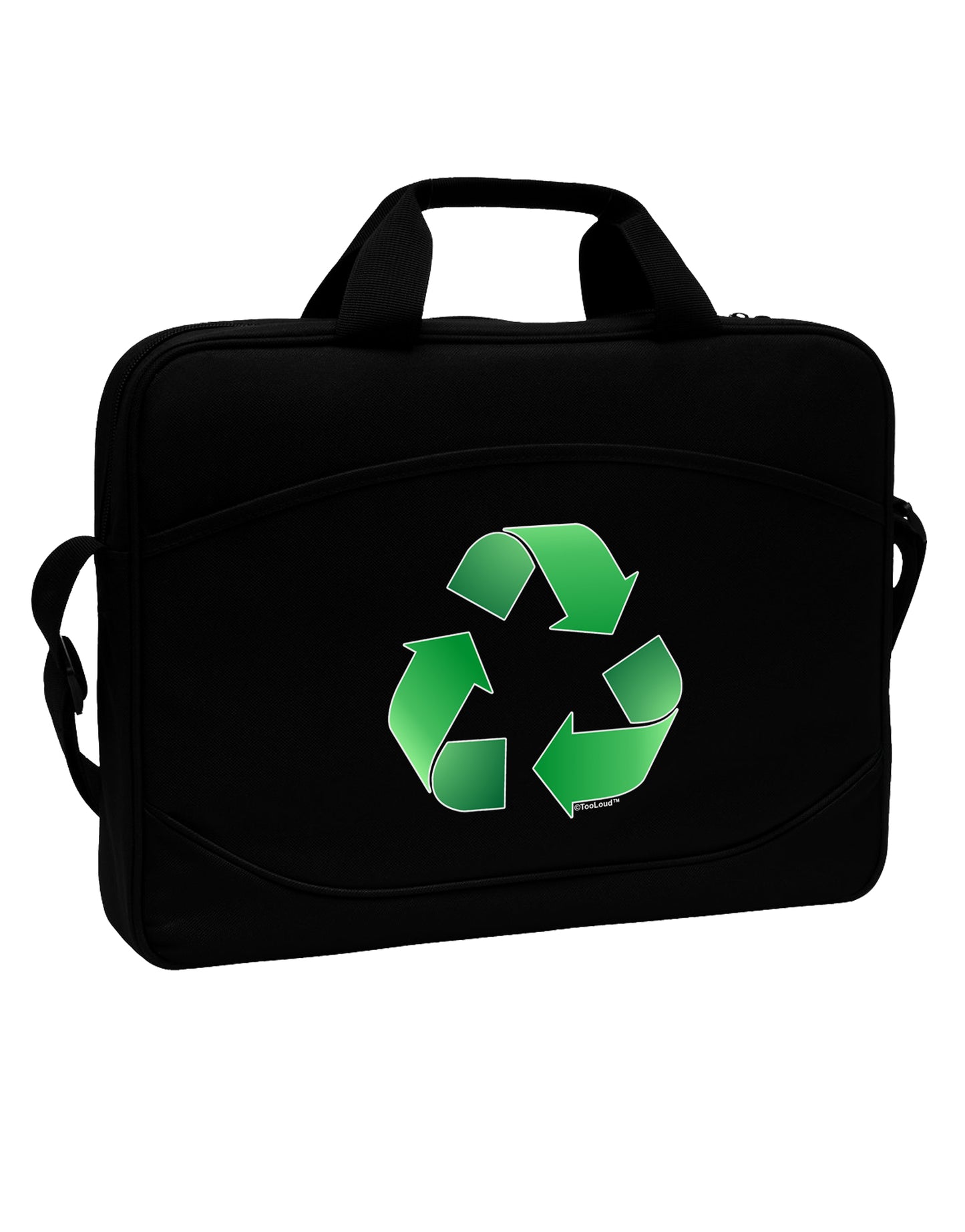 Recycle Green 15" Dark Laptop / Tablet Case Bag by TooLoud-Laptop / Tablet Case Bag-TooLoud-Black-Davson Sales