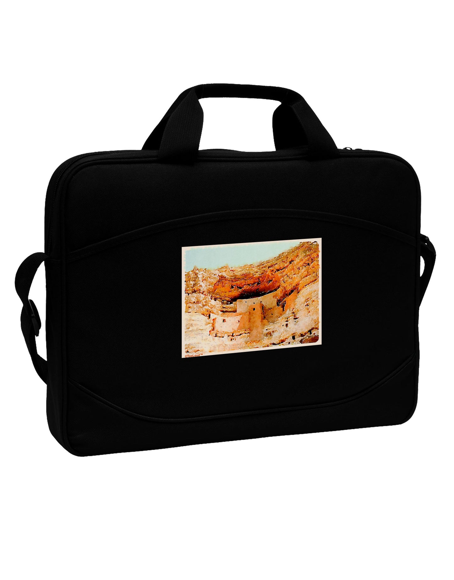 Montezuma Castle Watercolor 15" Dark Laptop / Tablet Case Bag-Laptop / Tablet Case Bag-TooLoud-Black-15 Inches-Davson Sales
