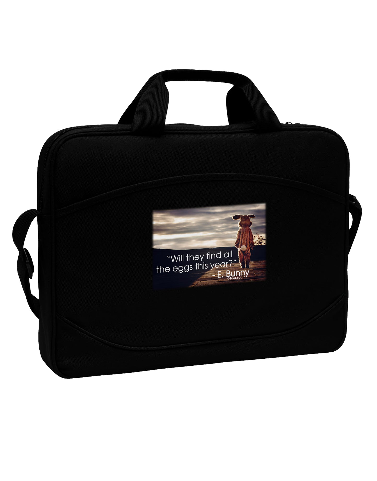 Will They Find the Eggs - Easter Bunny 15" Dark Laptop / Tablet Case Bag by TooLoud-Laptop / Tablet Case Bag-TooLoud-Black-Davson Sales